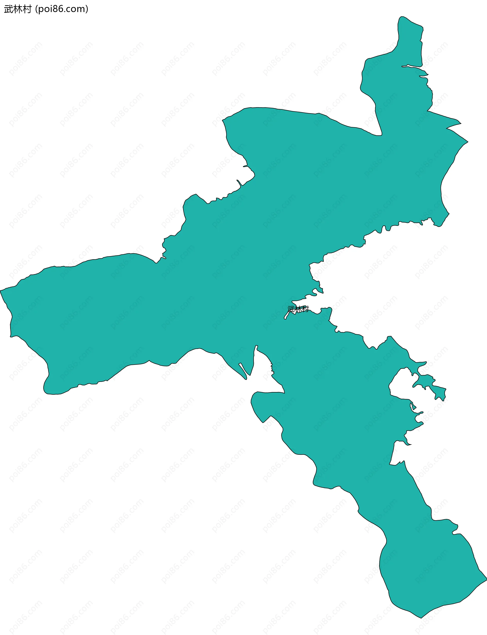 武林村边界地图