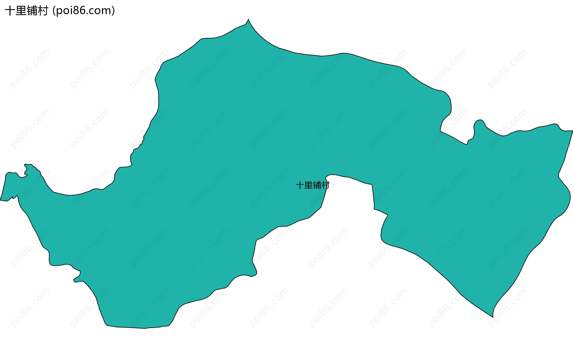 十里铺村边界地图