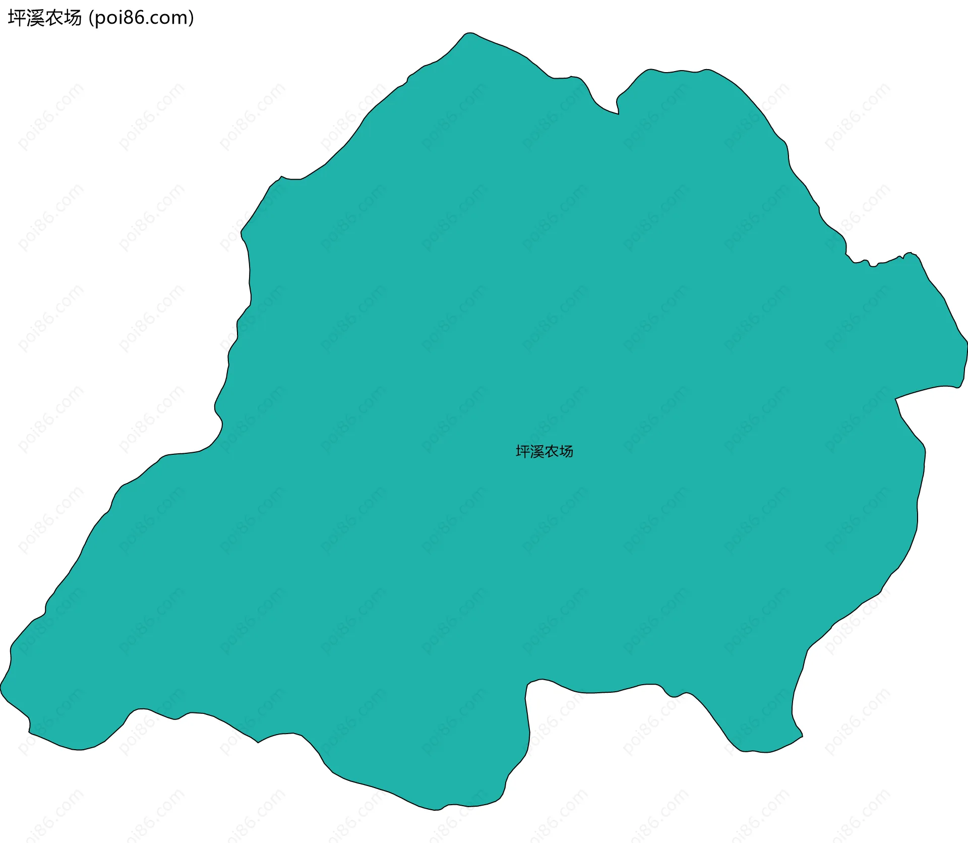 坪溪农场边界地图