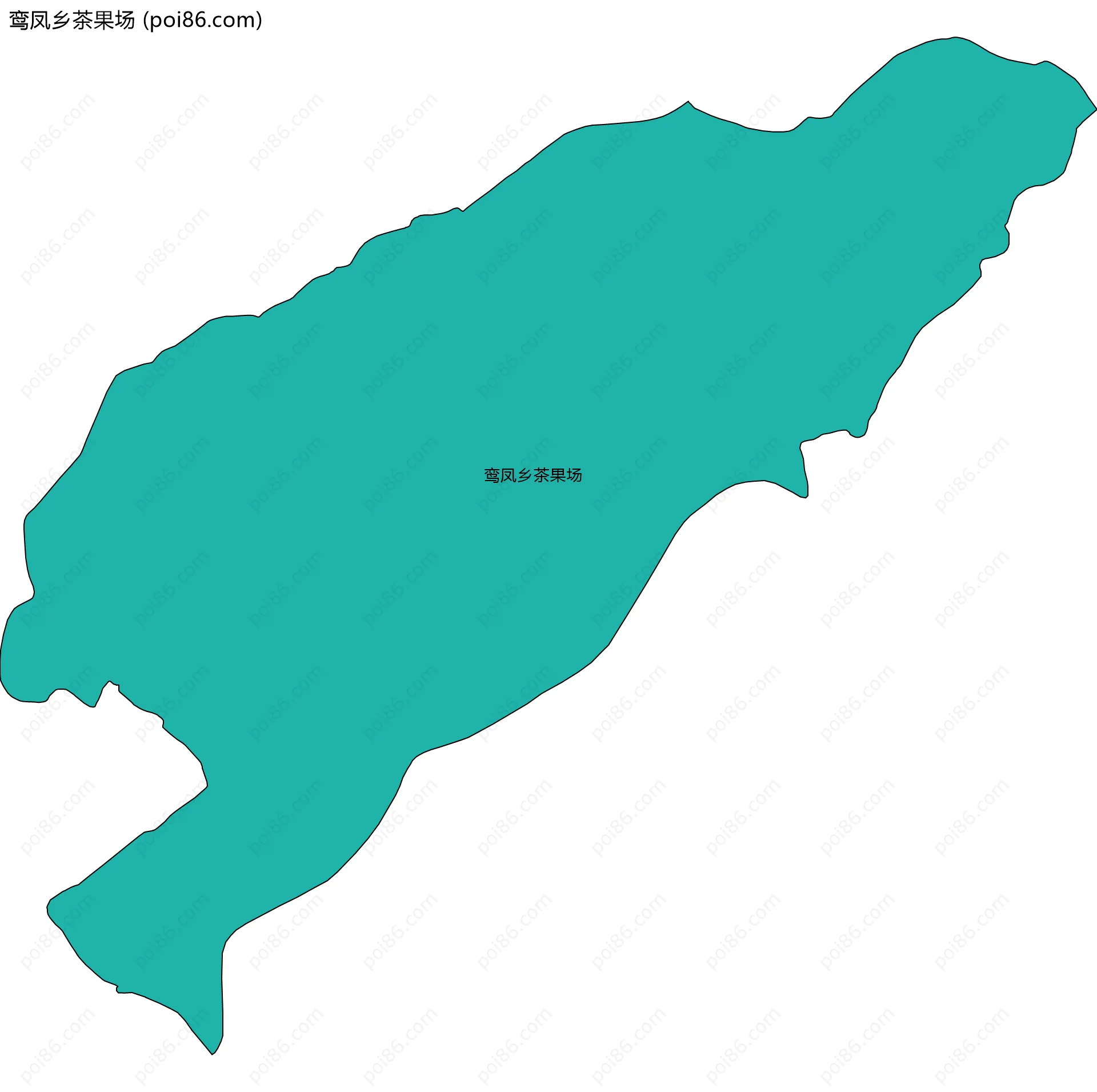 鸾凤乡茶果场边界地图