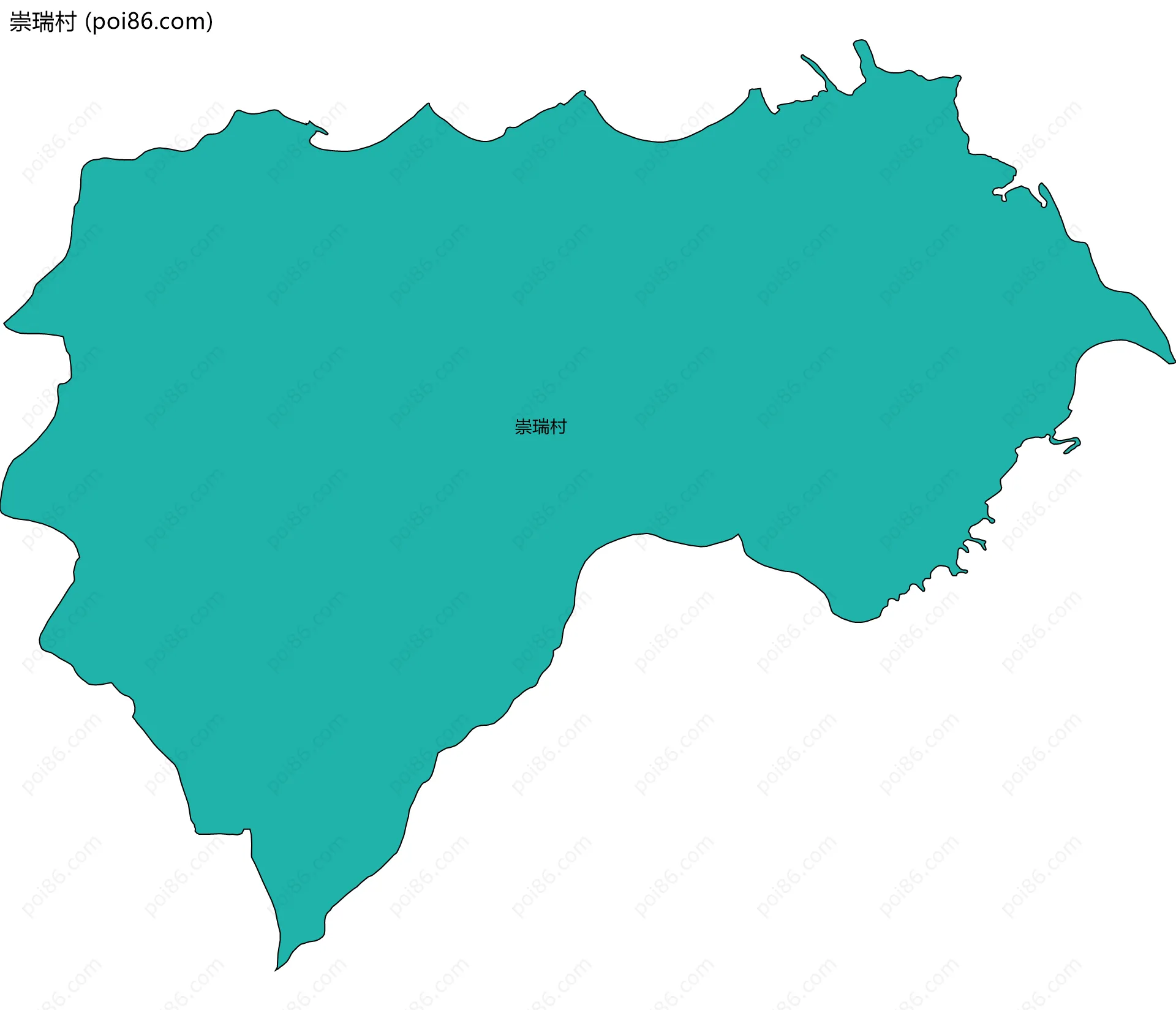 崇瑞村边界地图