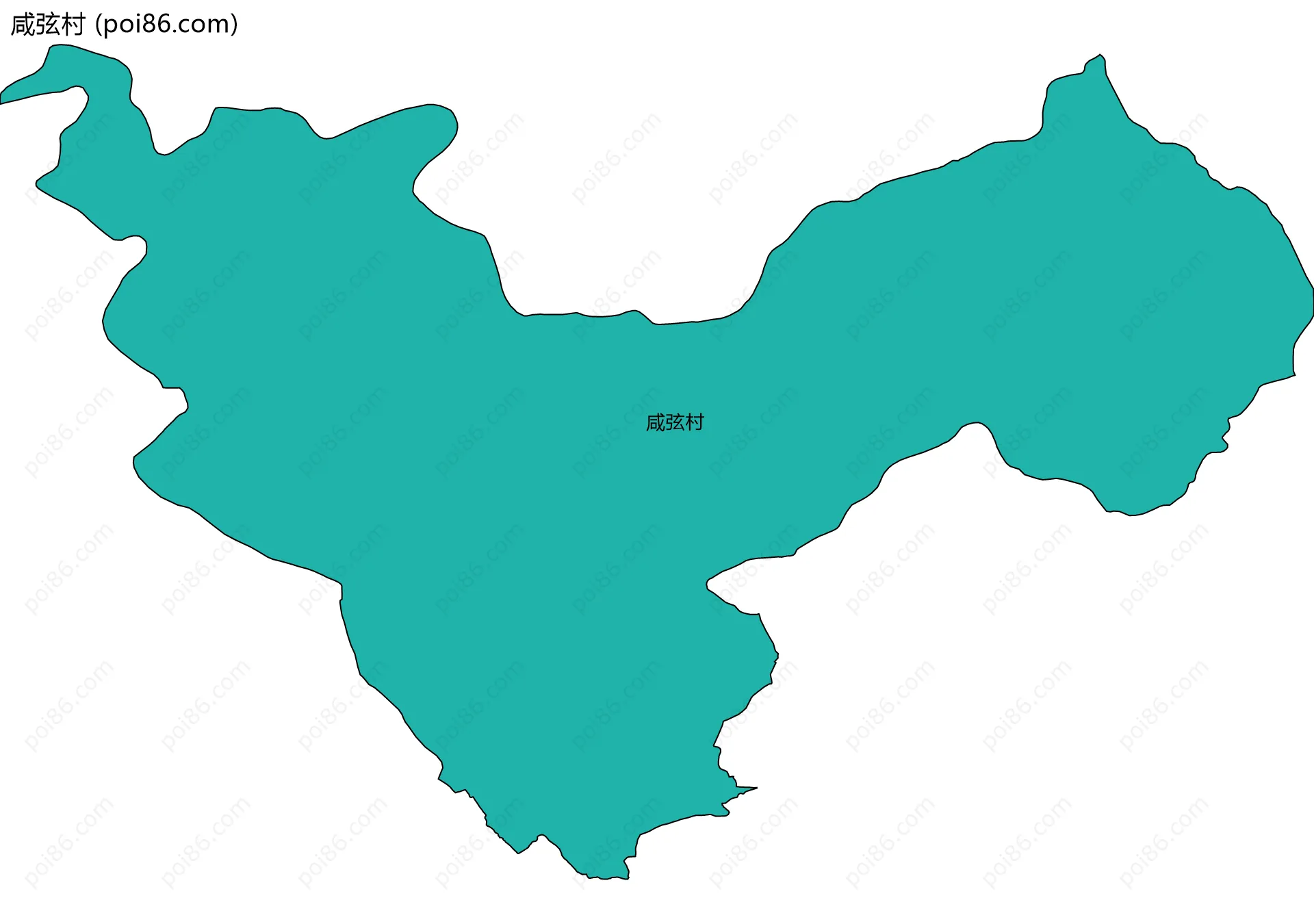 咸弦村边界地图