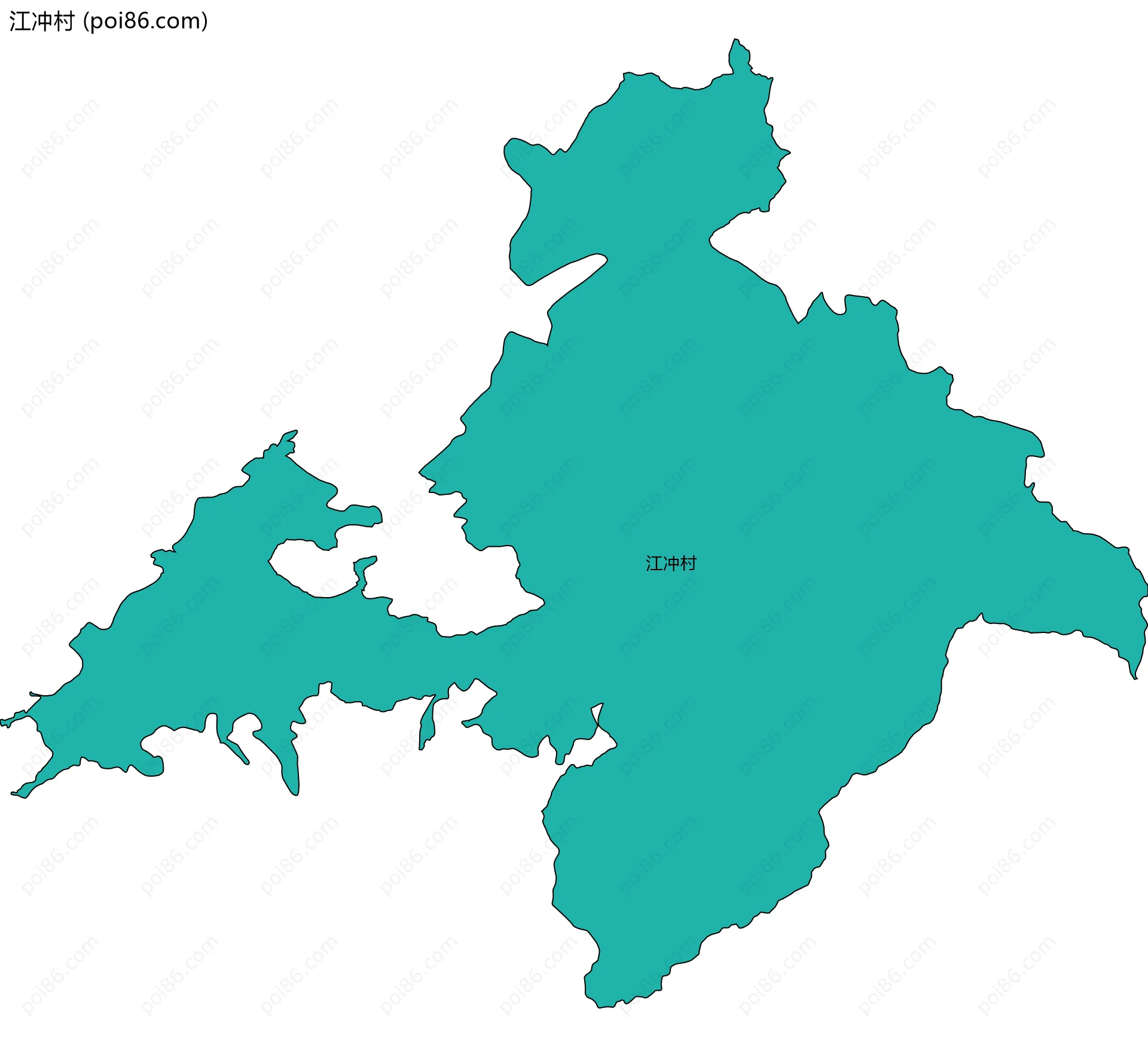 江冲村边界地图