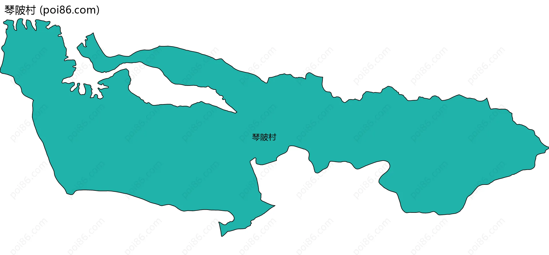 琴陂村边界地图