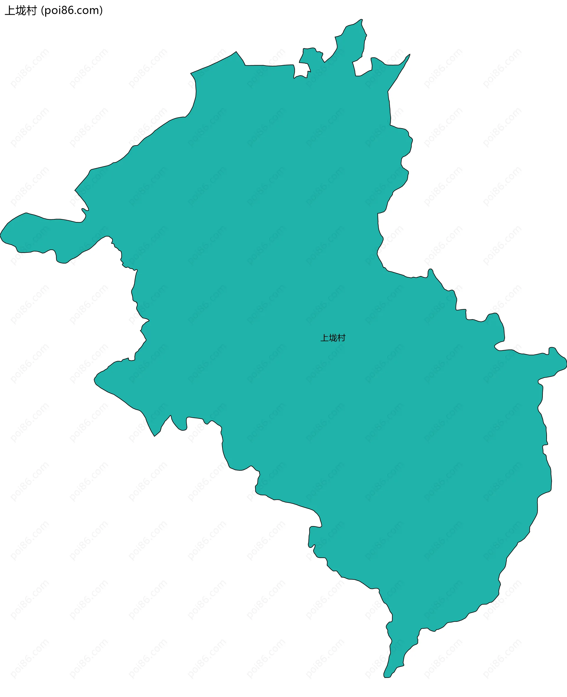 上垅村边界地图