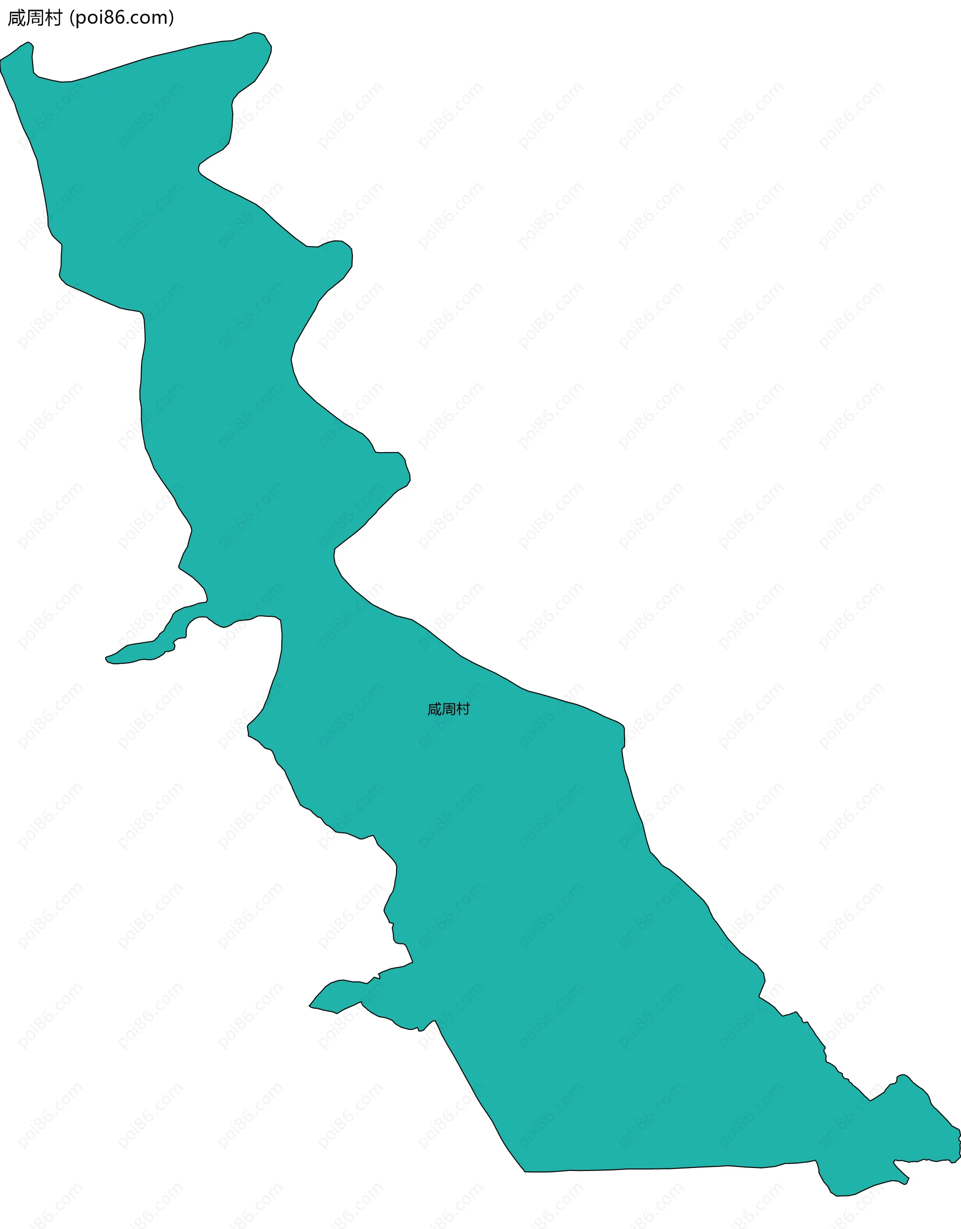 咸周村边界地图