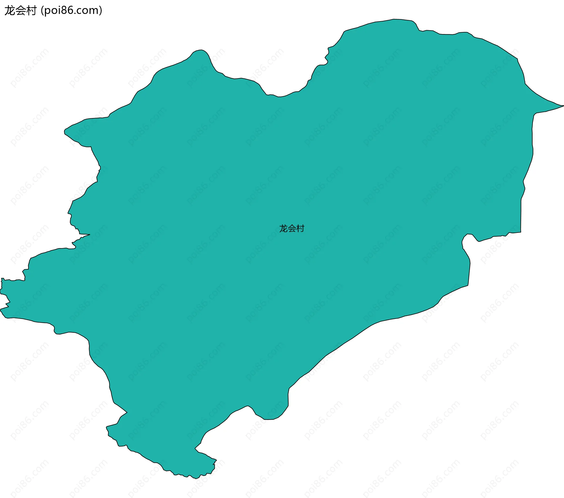 龙会村边界地图