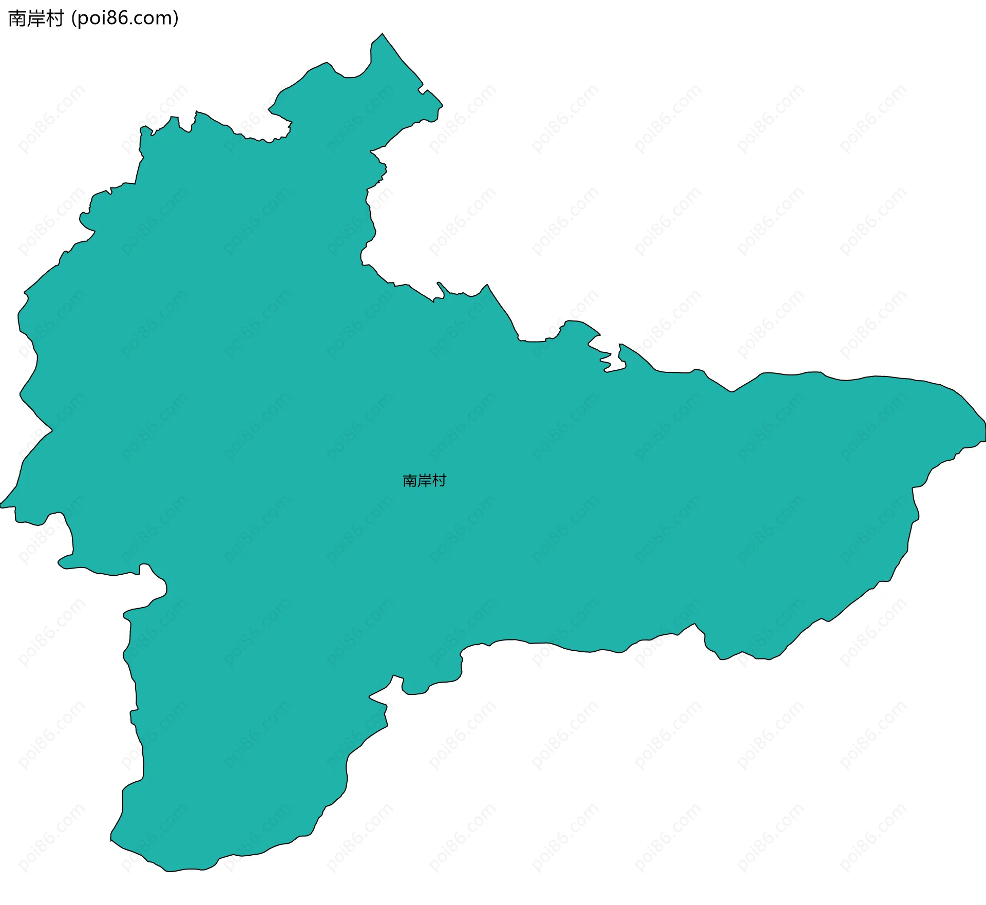 南岸村边界地图