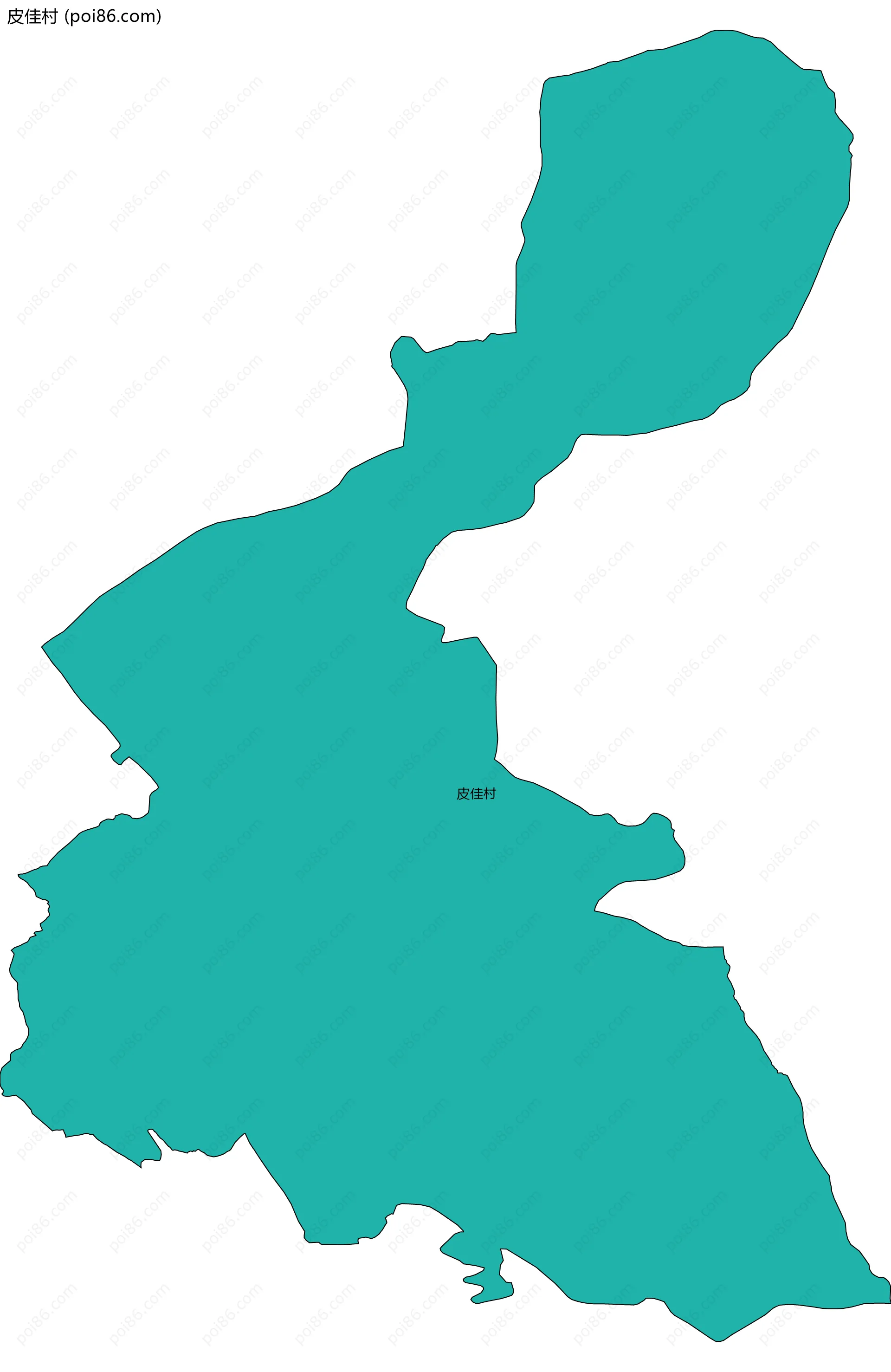 皮佳村边界地图