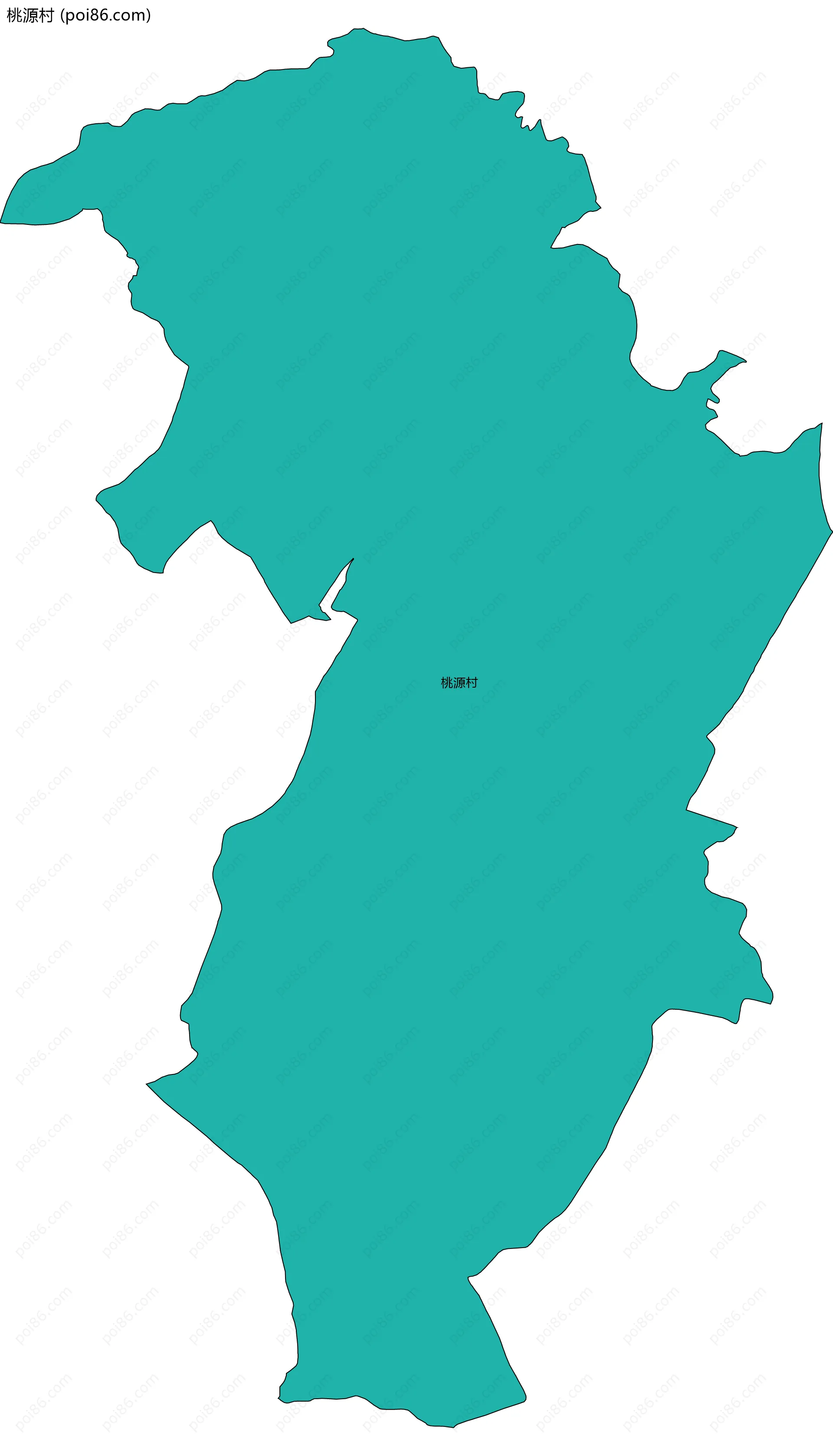 桃源村边界地图