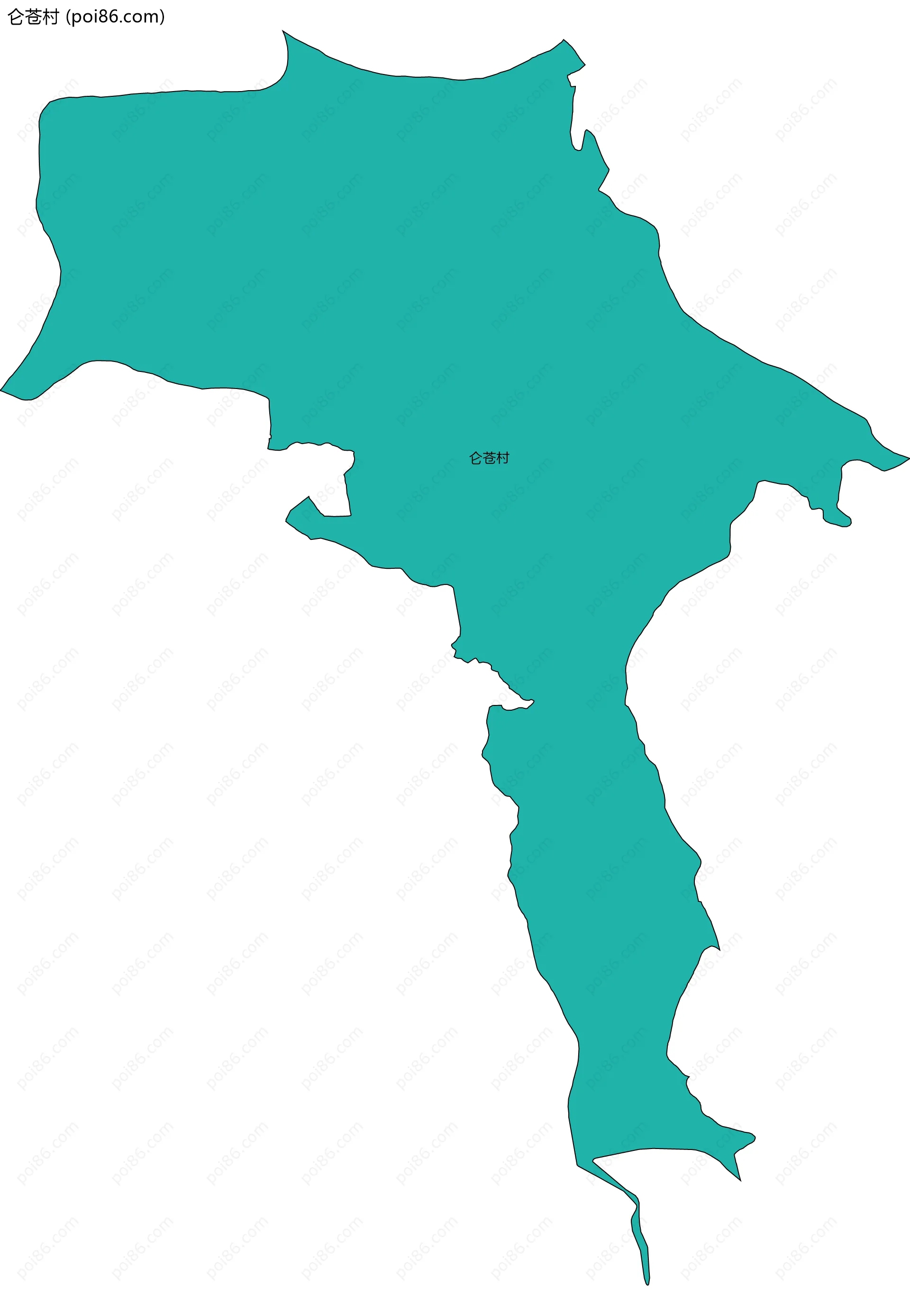 仑苍村边界地图