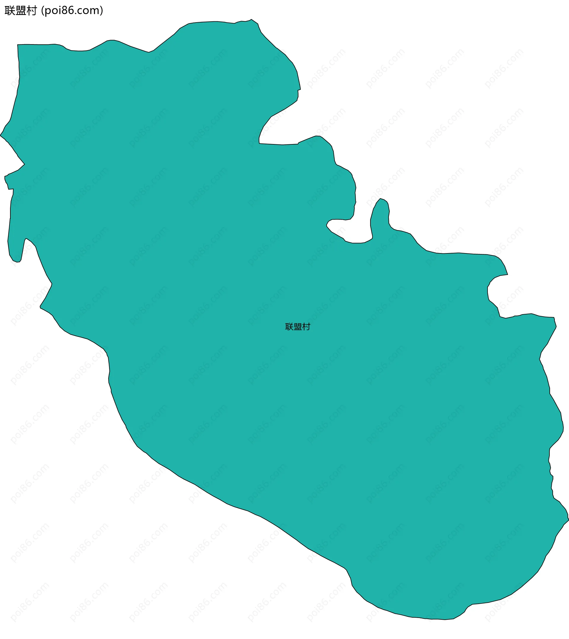 联盟村边界地图