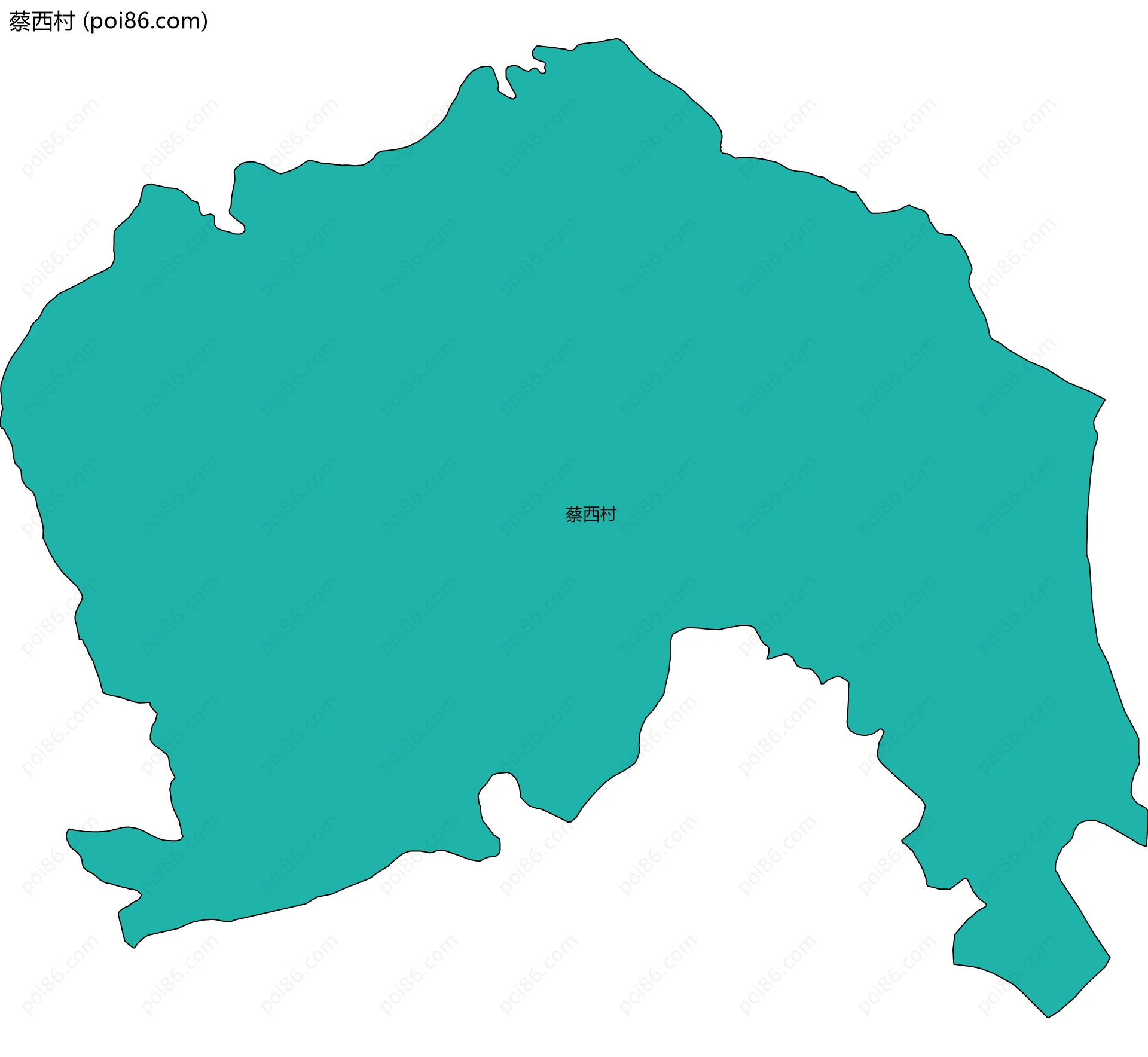 蔡西村边界地图