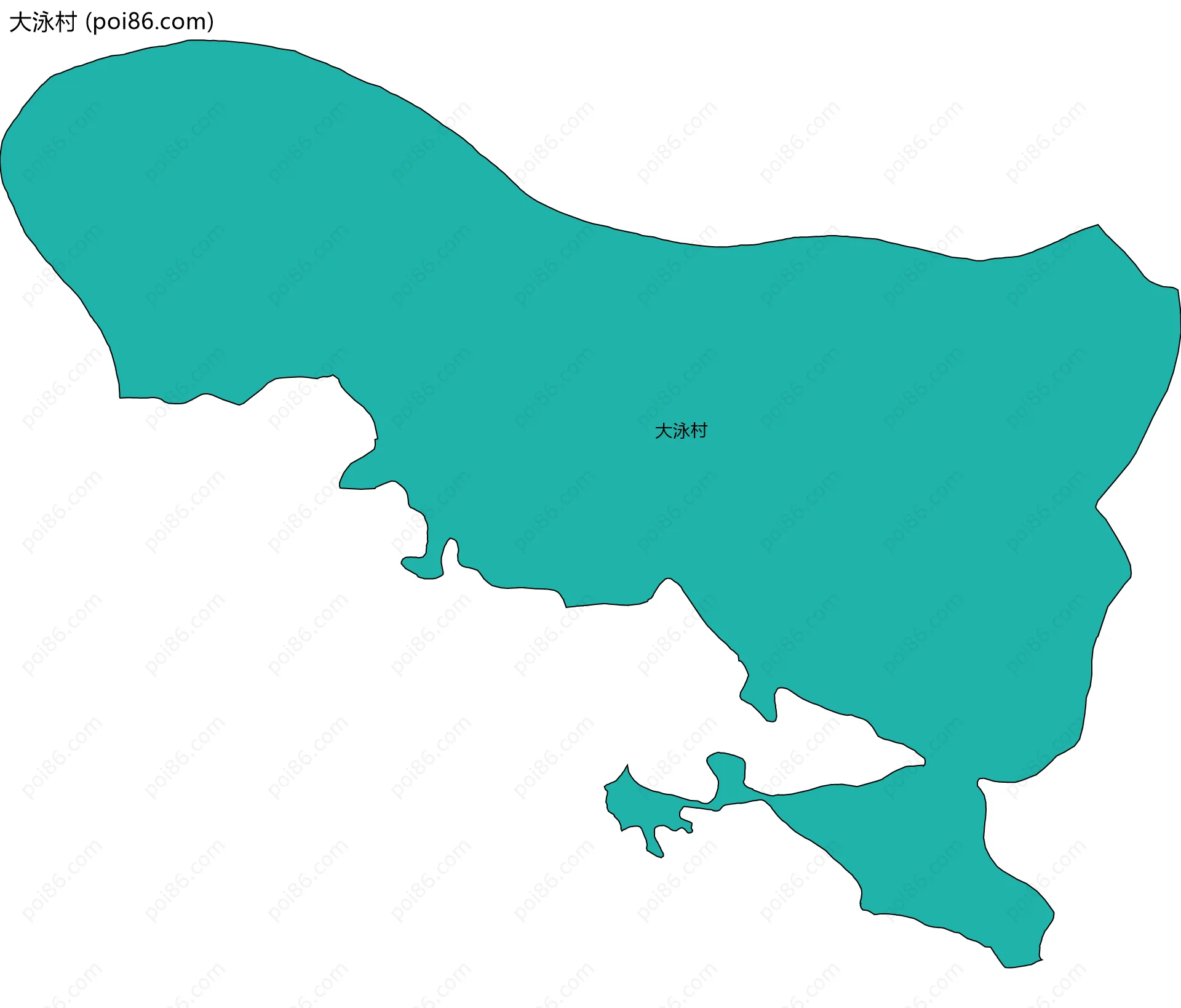 大泳村边界地图