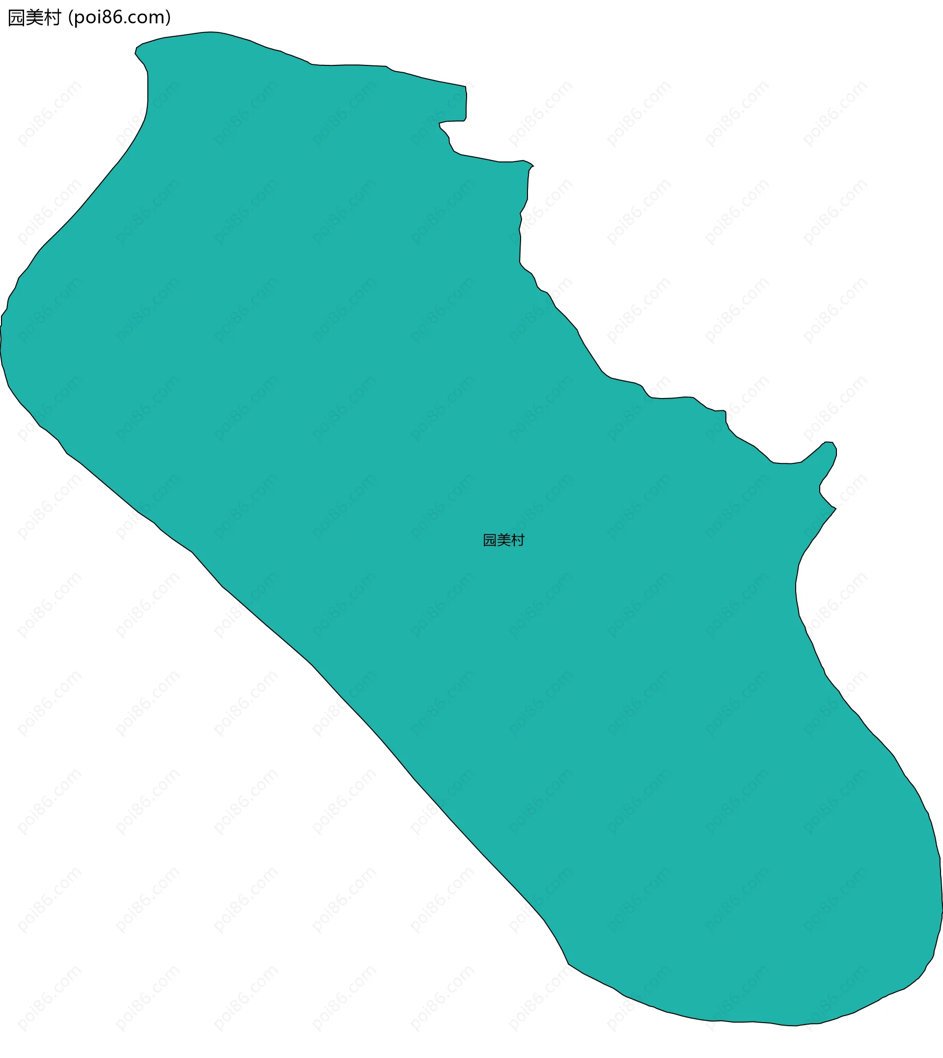 园美村边界地图