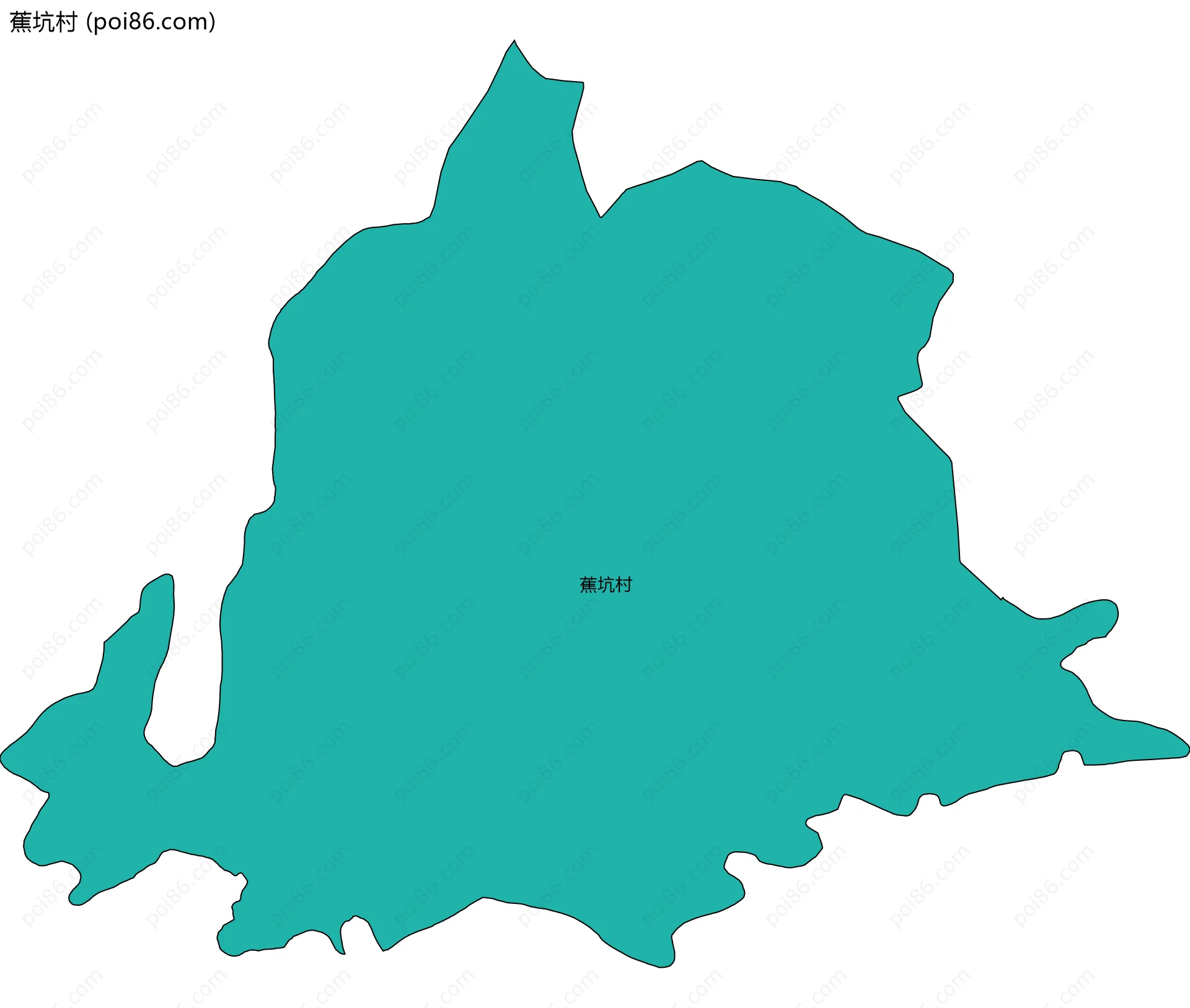 蕉坑村边界地图