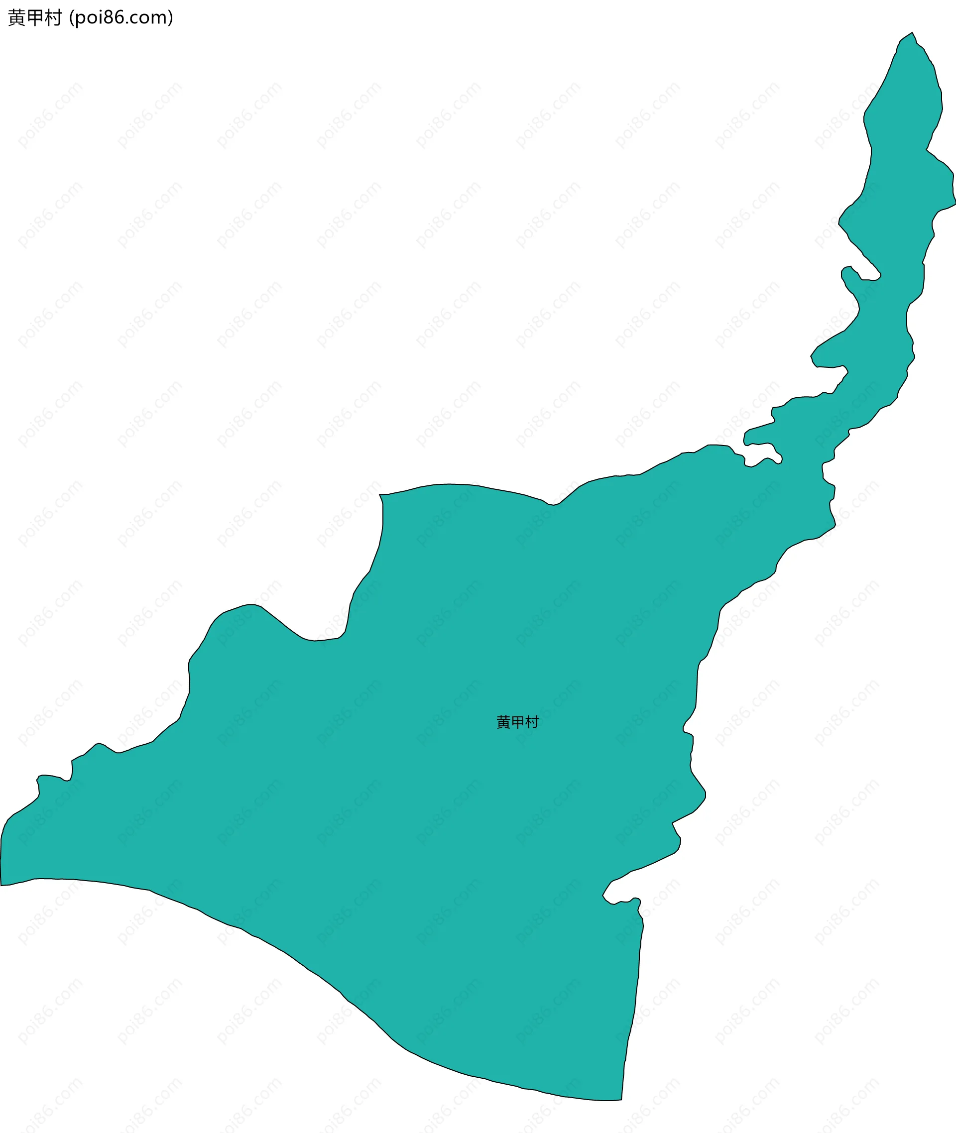 黄甲村边界地图