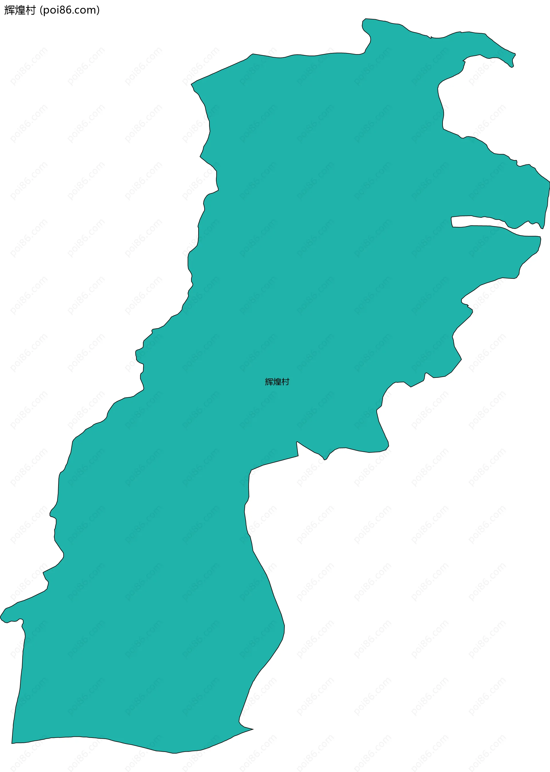 辉煌村边界地图