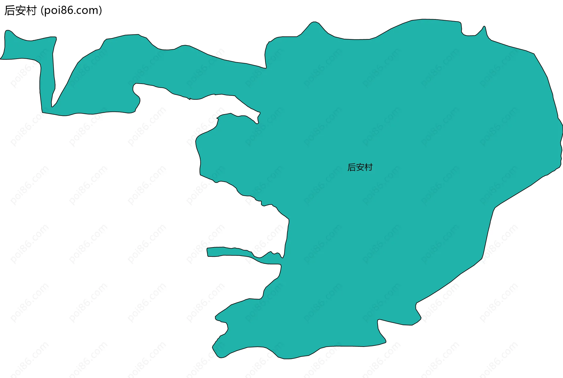 后安村边界地图