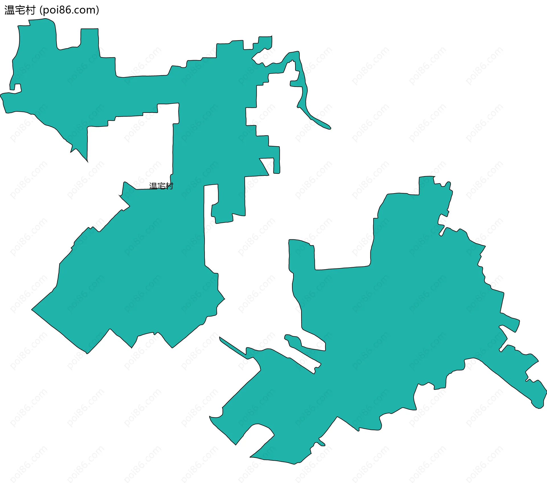 温宅村边界地图
