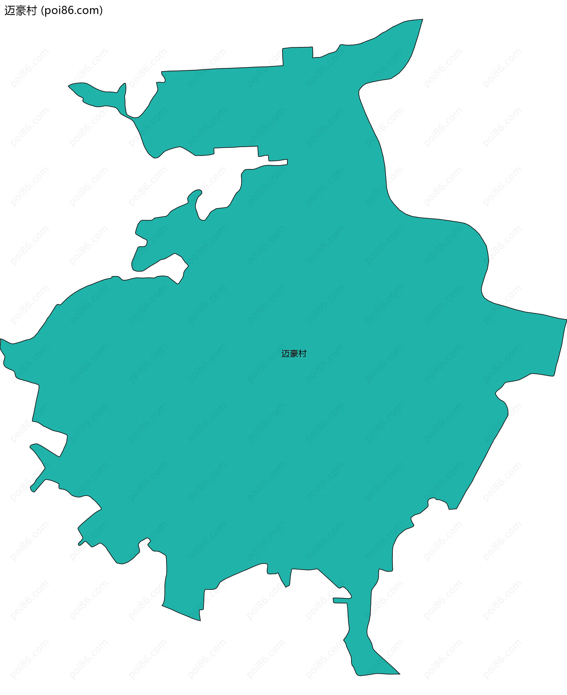 迈豪村边界地图