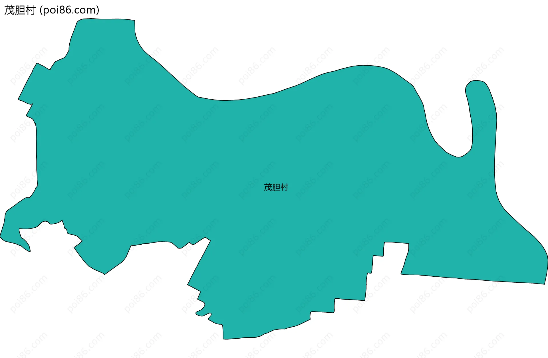 茂胆村边界地图