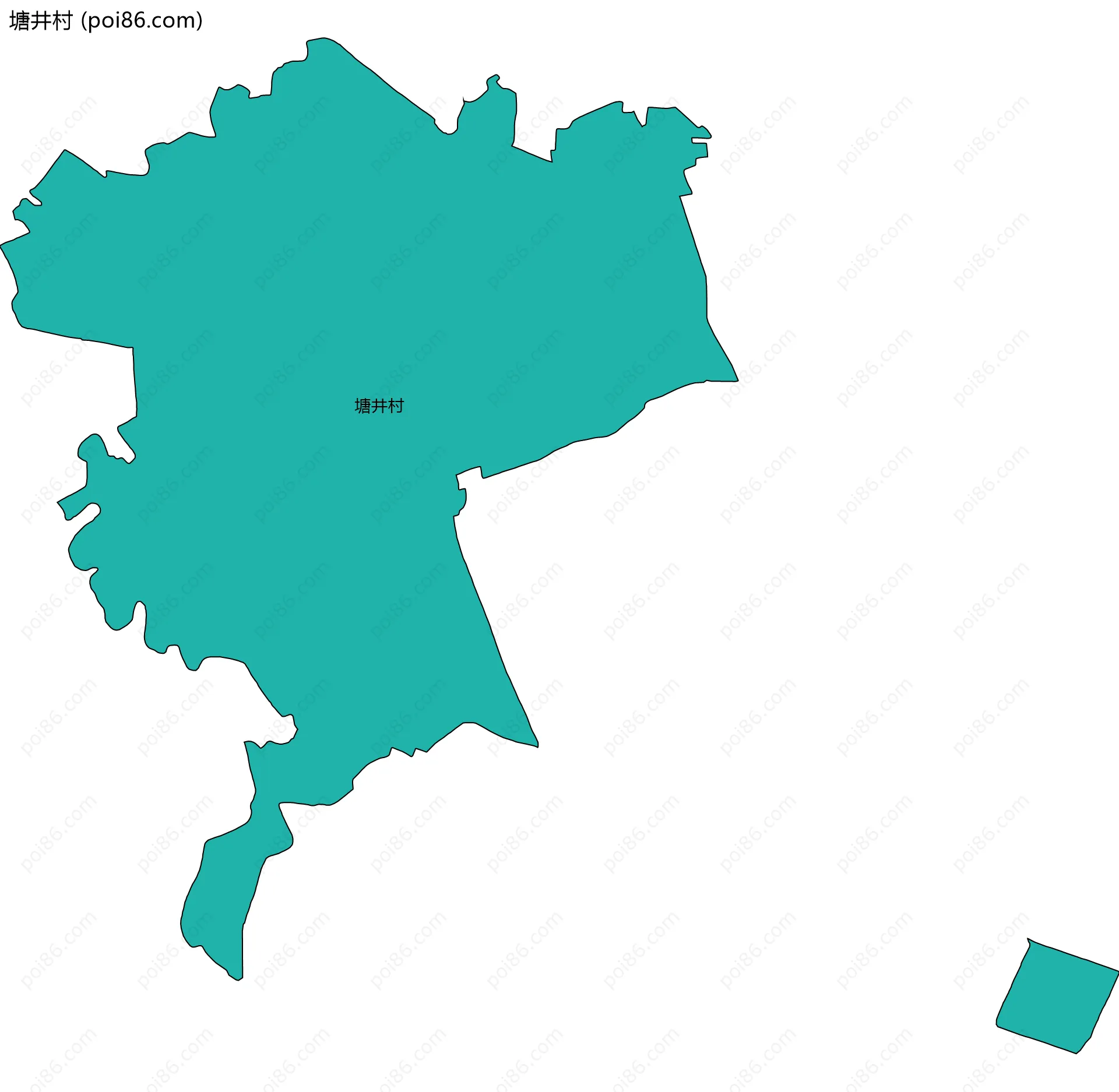 塘井村边界地图