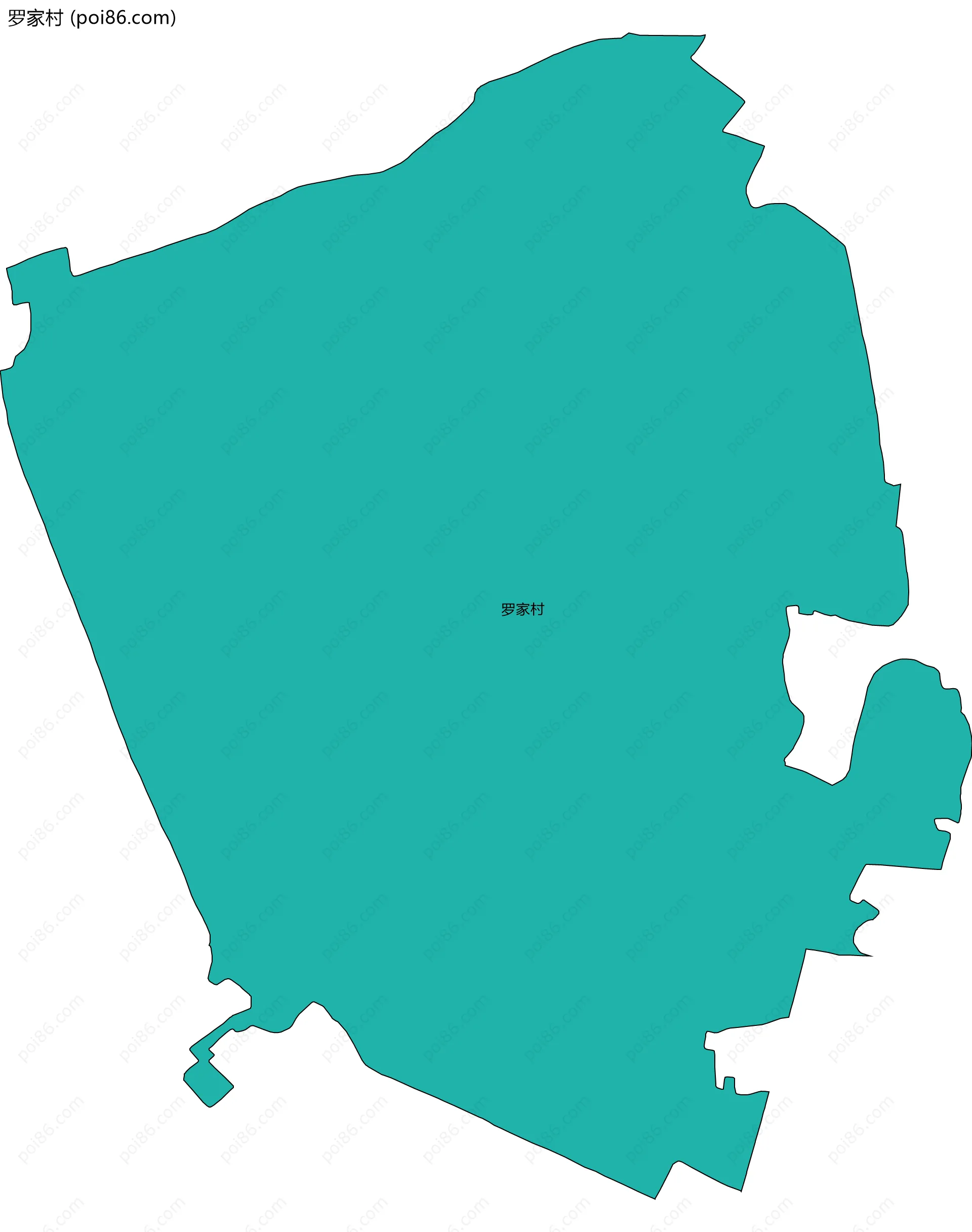 罗家村边界地图