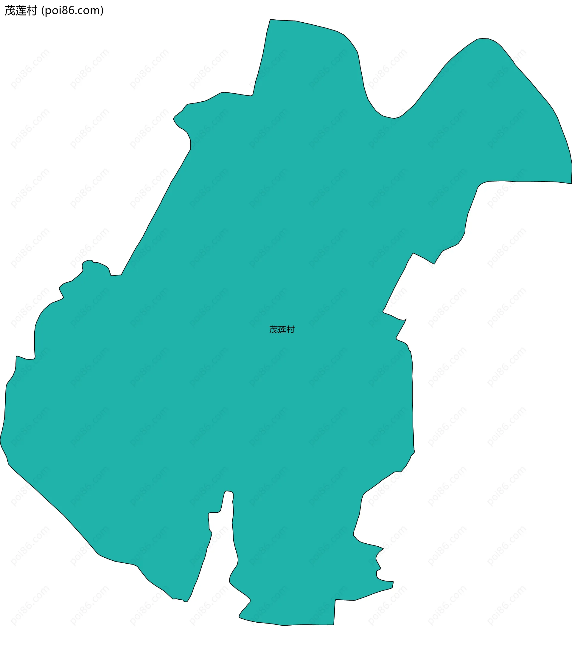 茂莲村边界地图