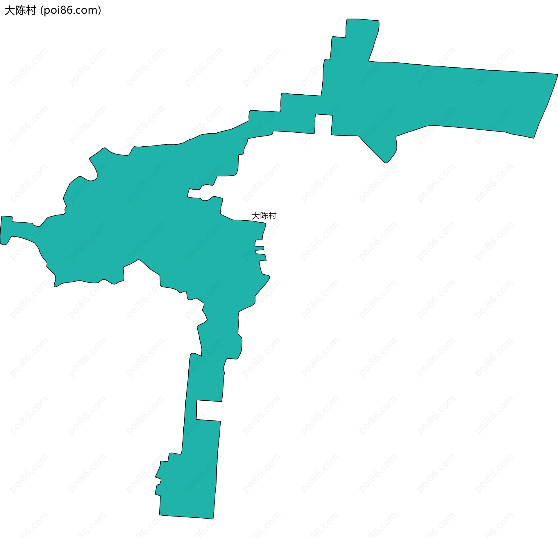 大陈村边界地图
