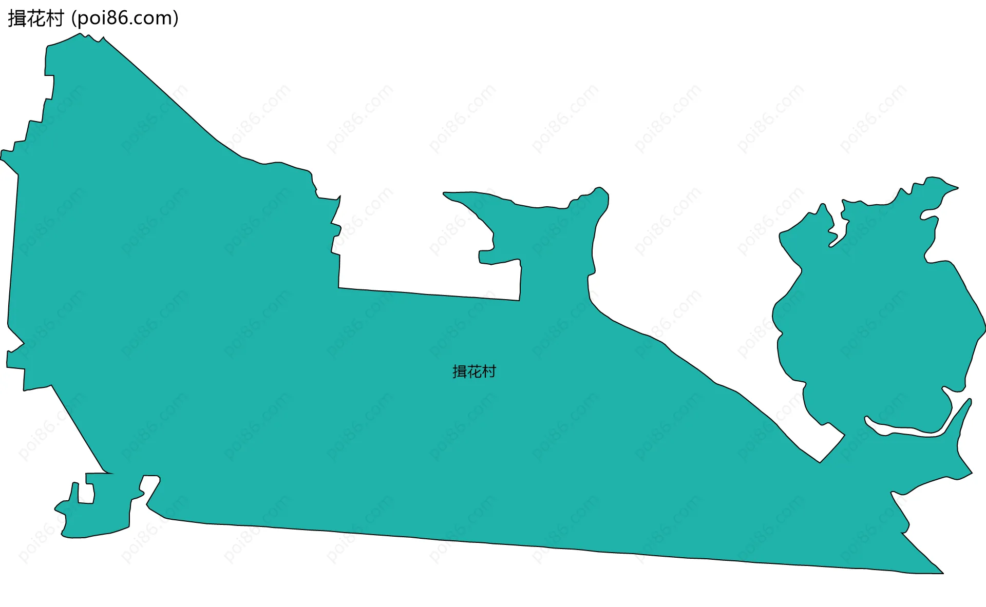 揖花村边界地图
