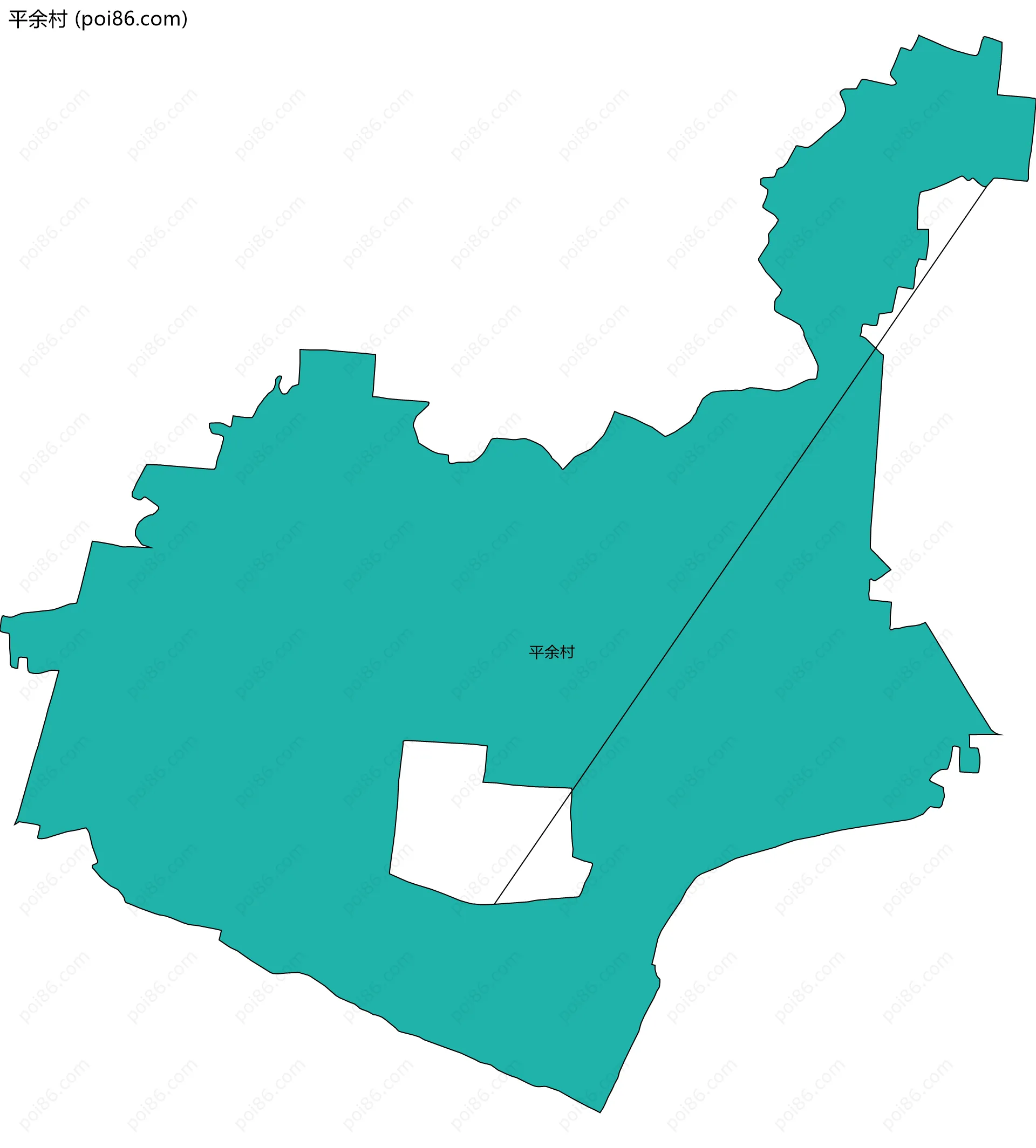 平余村边界地图