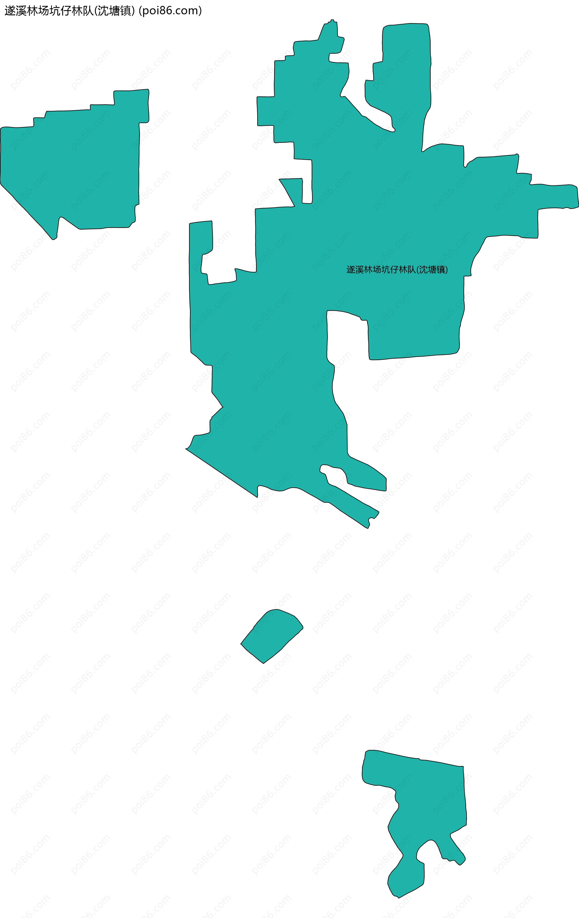 遂溪林场坑仔林队(沈塘镇)边界地图