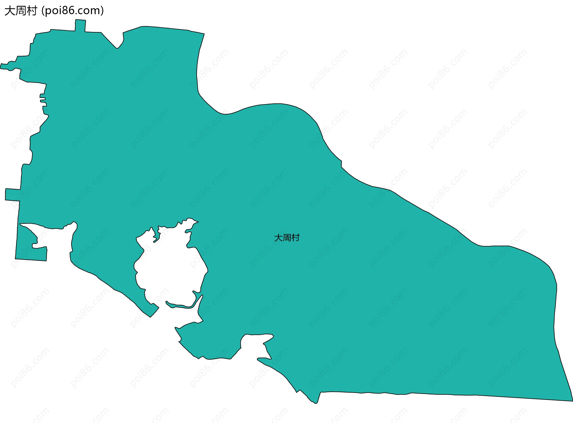 大周村边界地图