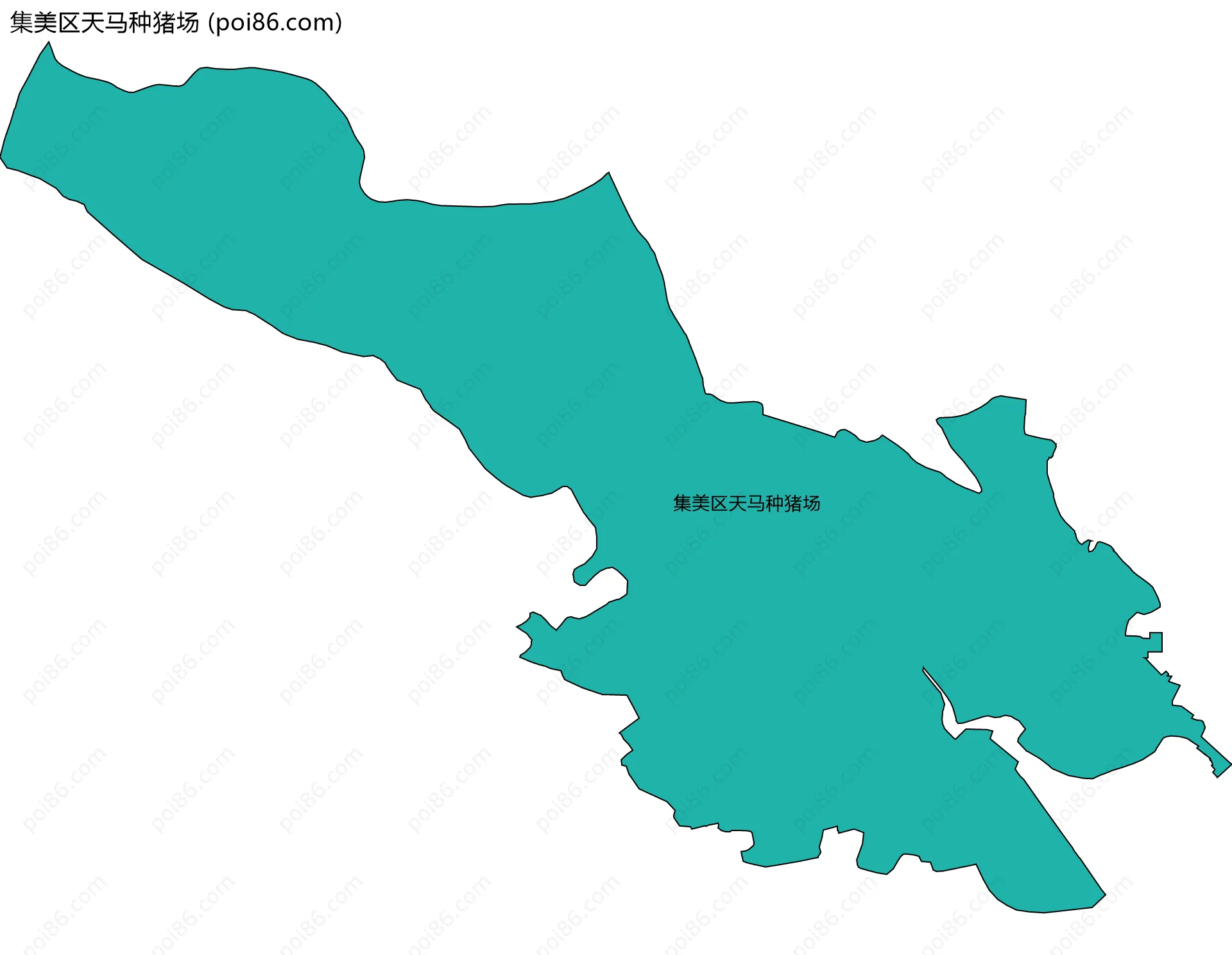 集美区天马种猪场边界地图