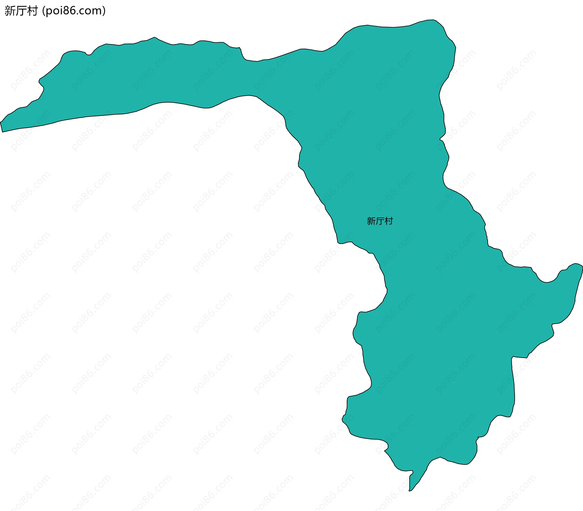 新厅村边界地图