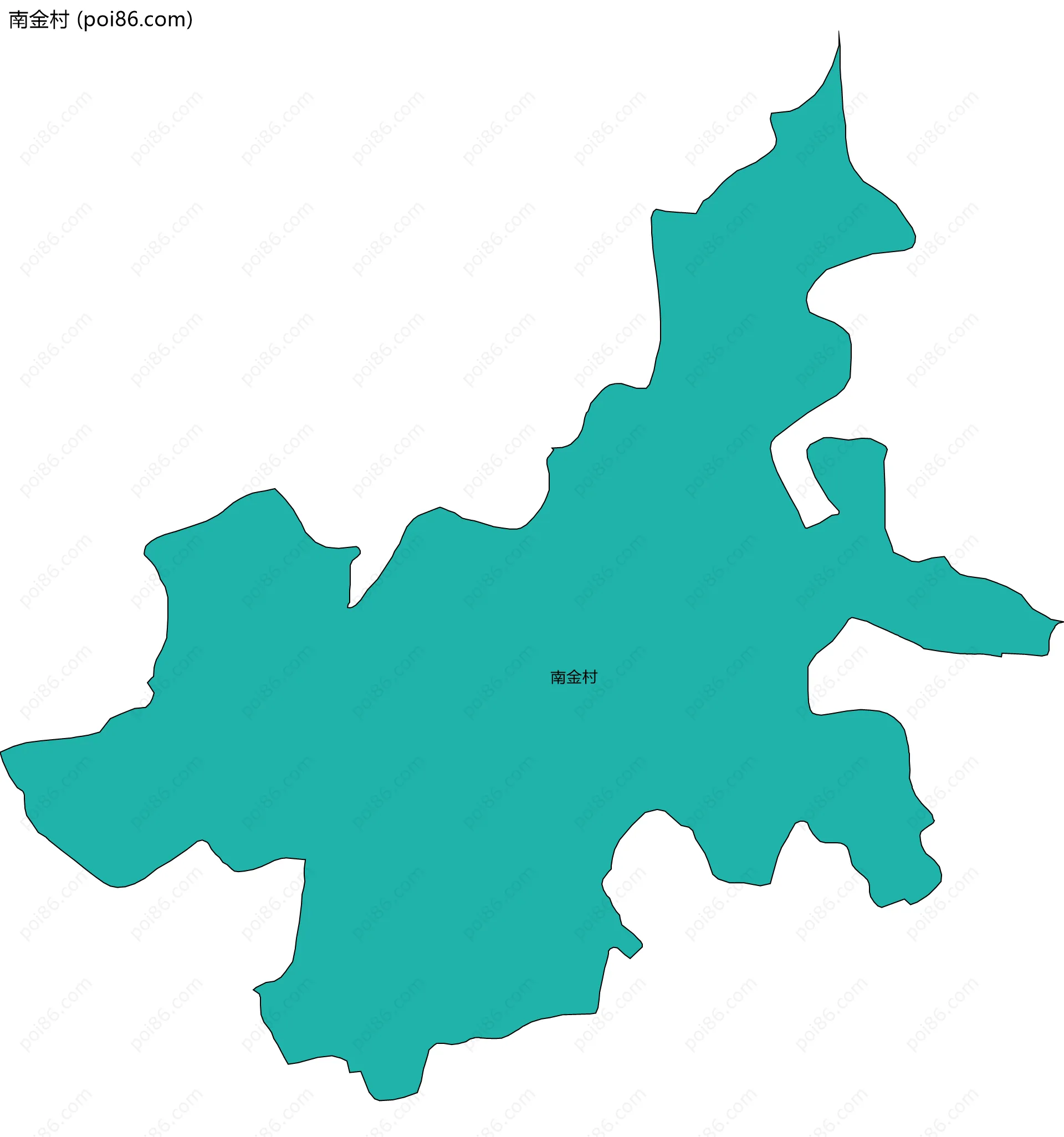 南金村边界地图