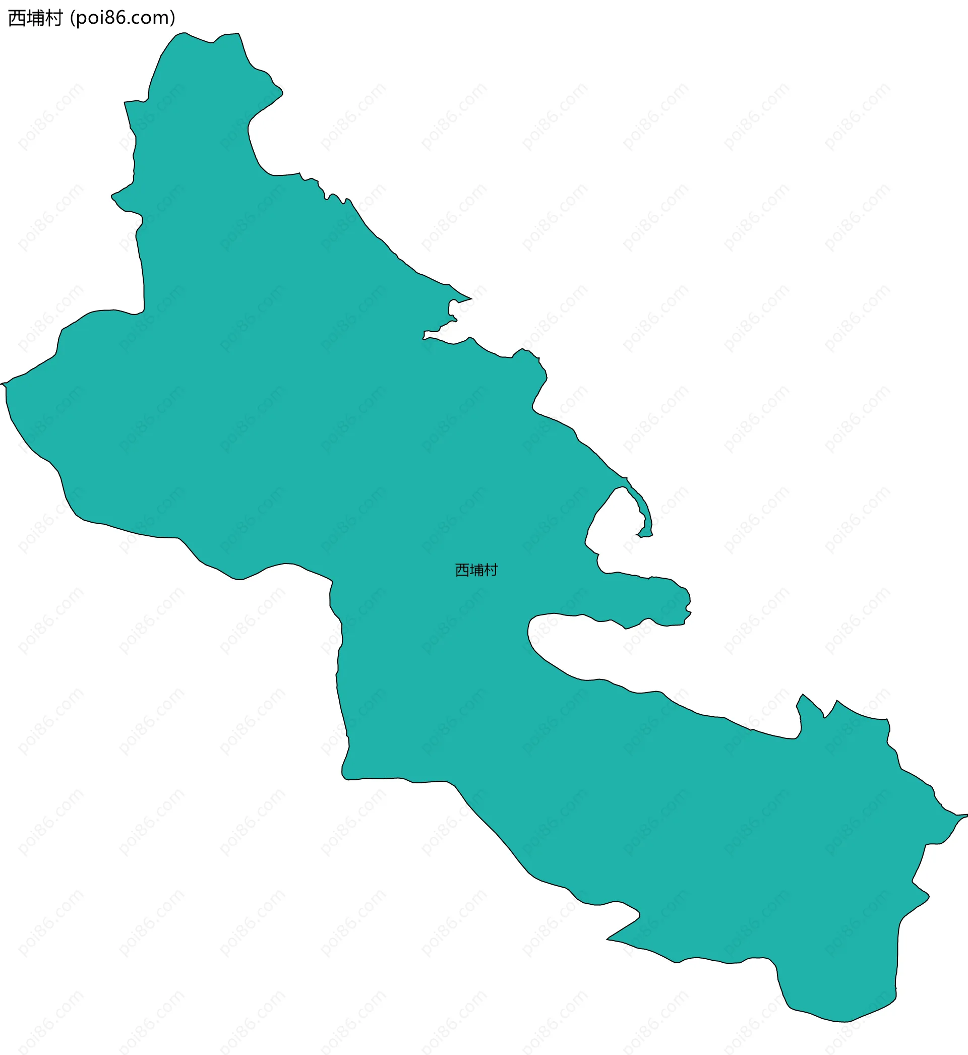 西埔村边界地图