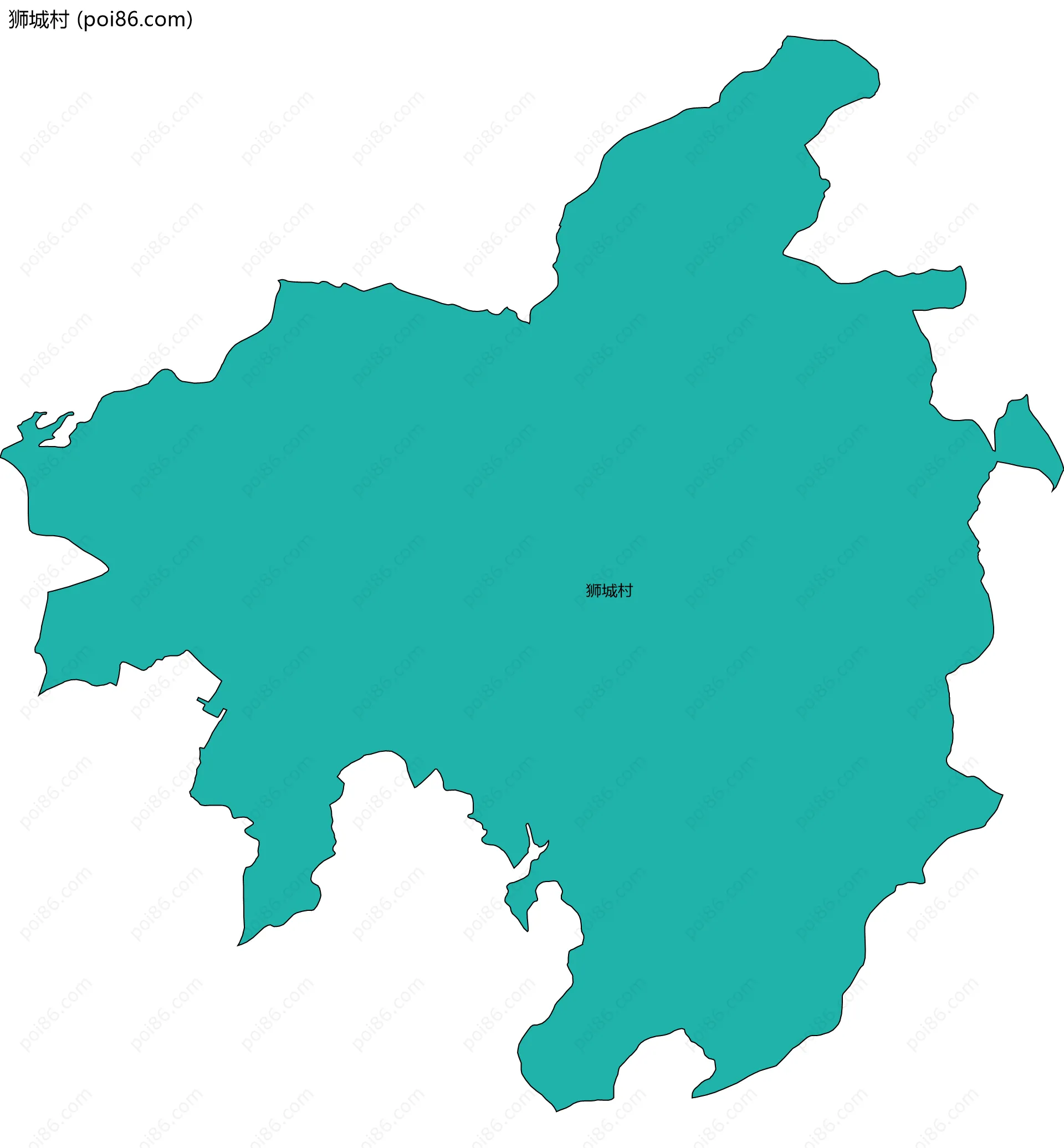 狮城村边界地图