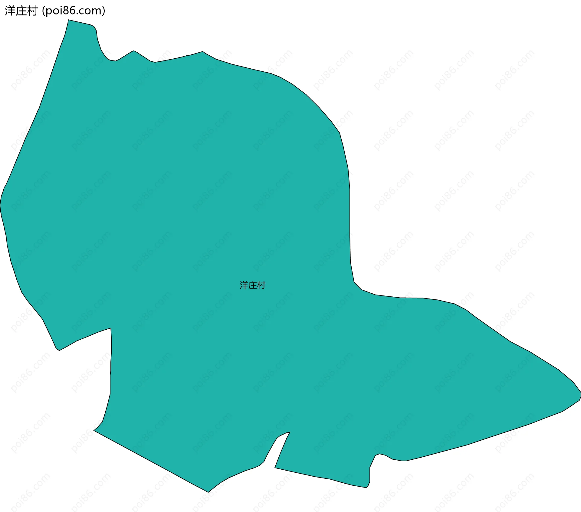 洋庄村边界地图