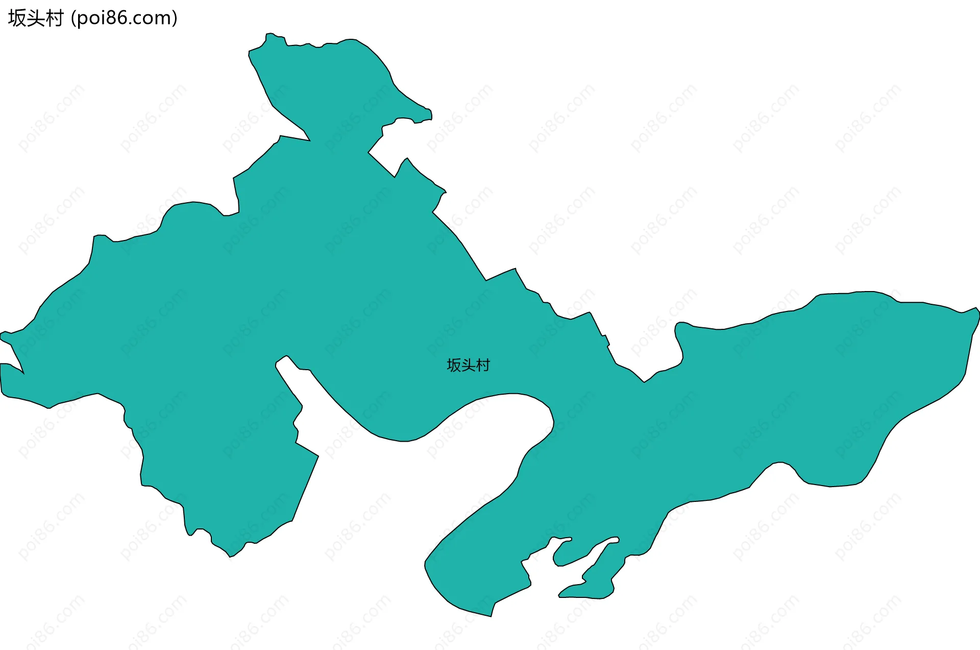 坂头村边界地图