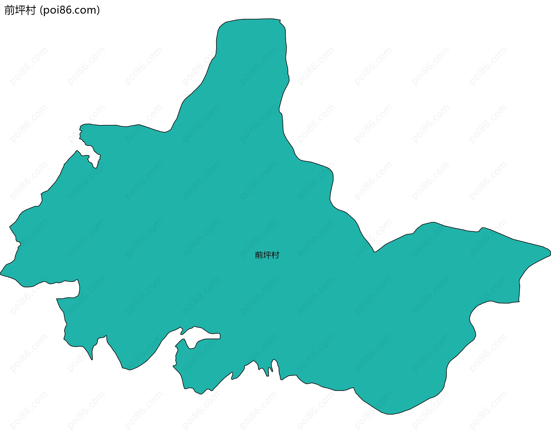 前坪村边界地图