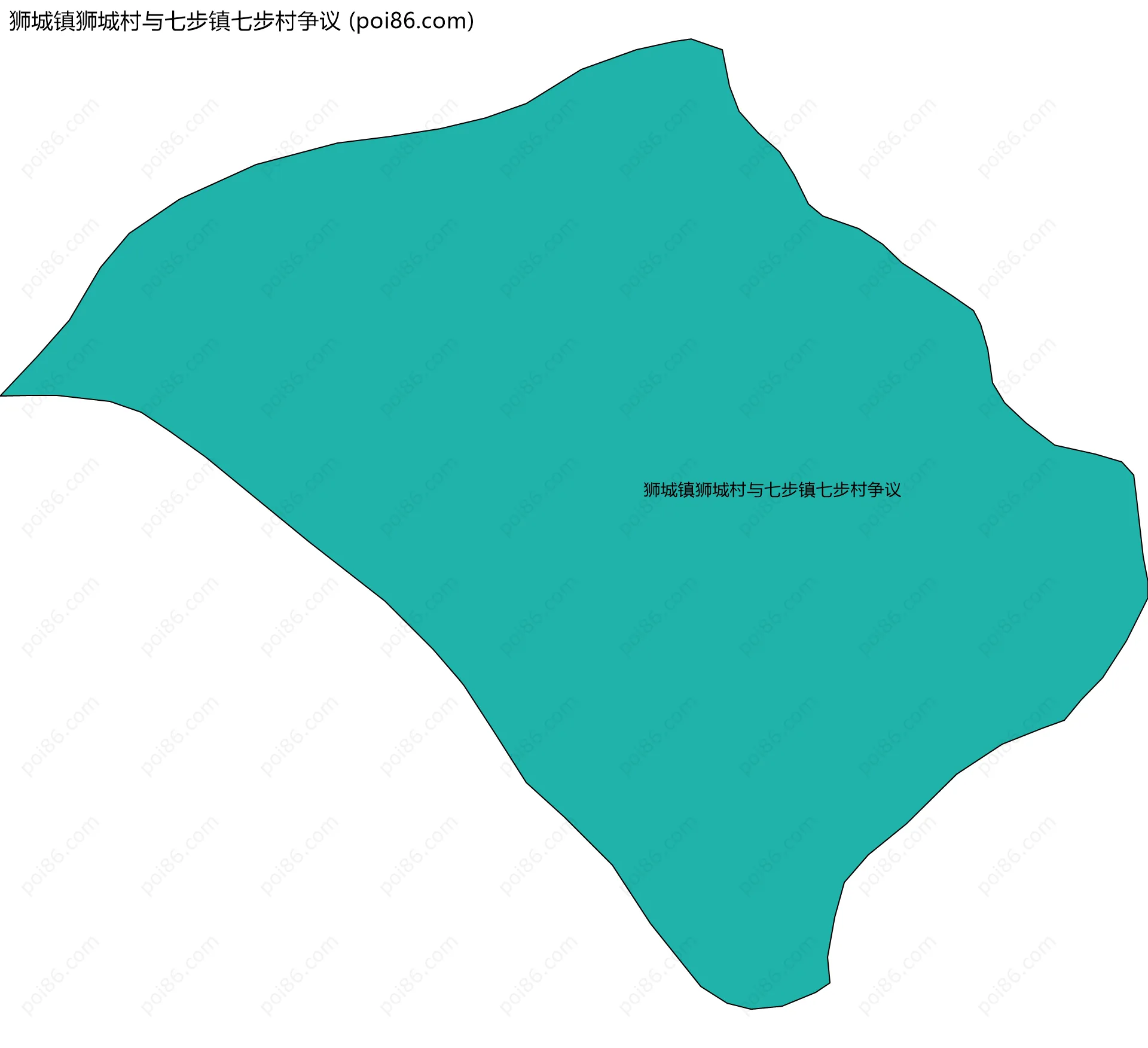 狮城镇狮城村与七步镇七步村争议边界地图