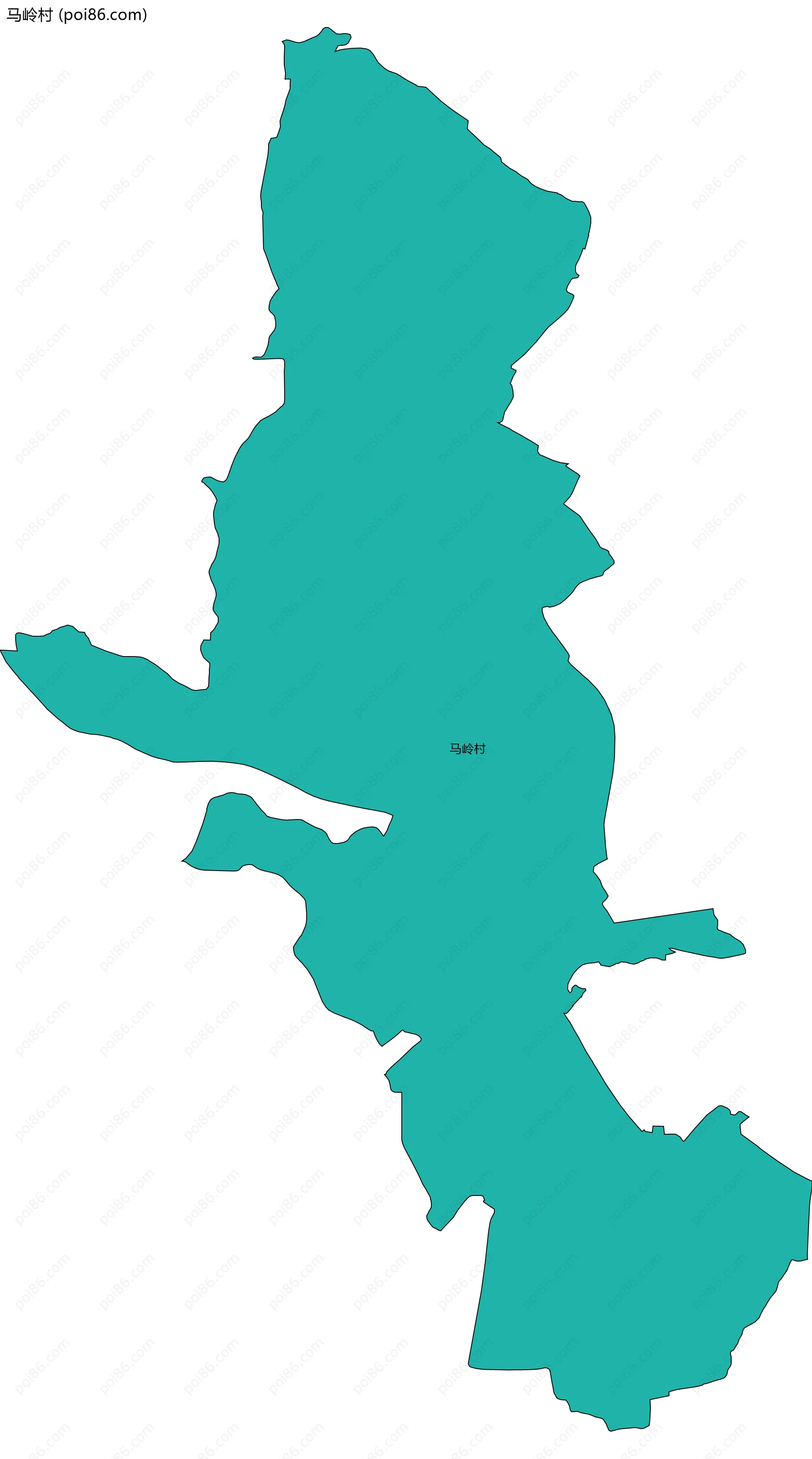 马岭村边界地图