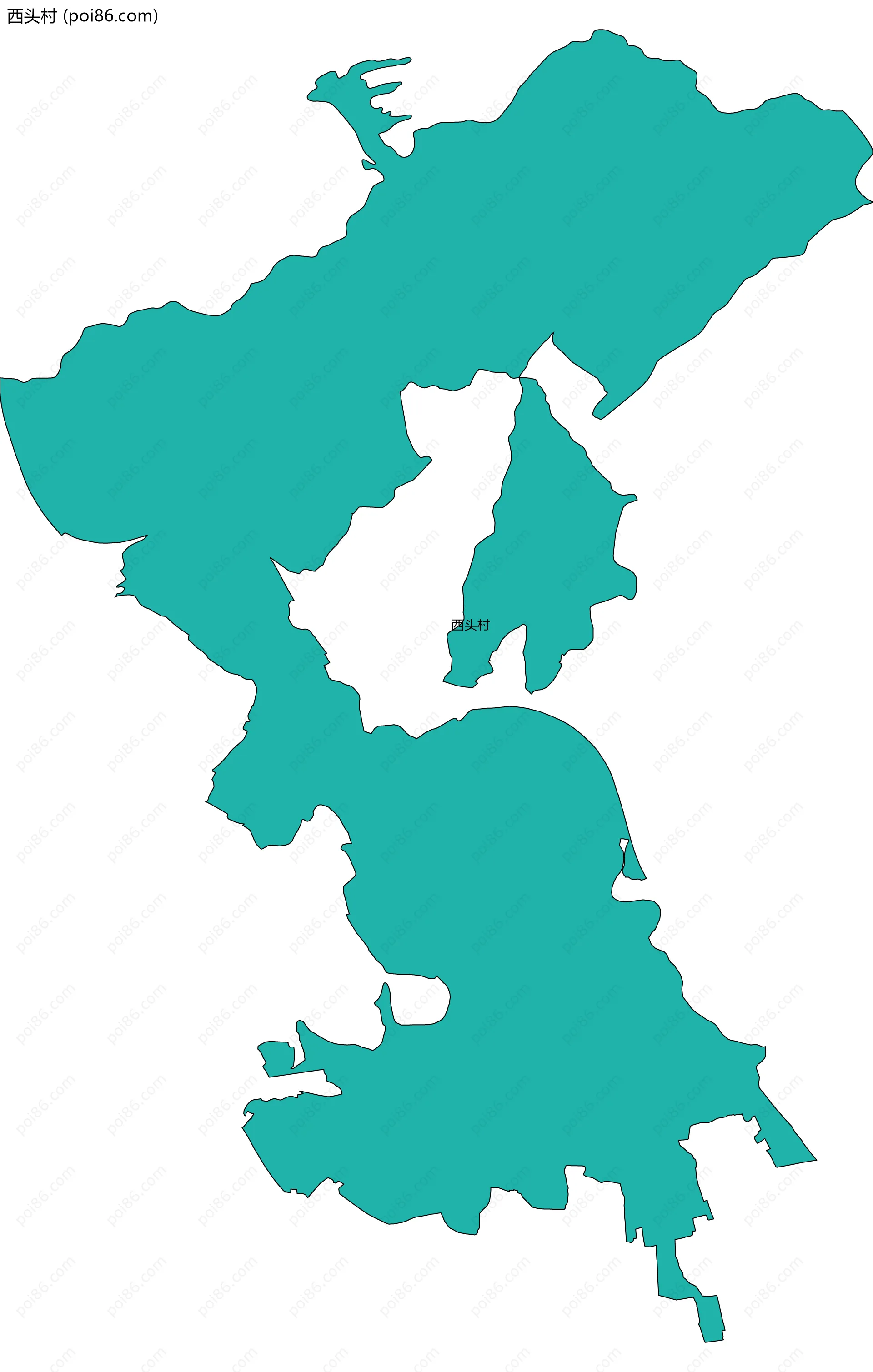 西头村边界地图