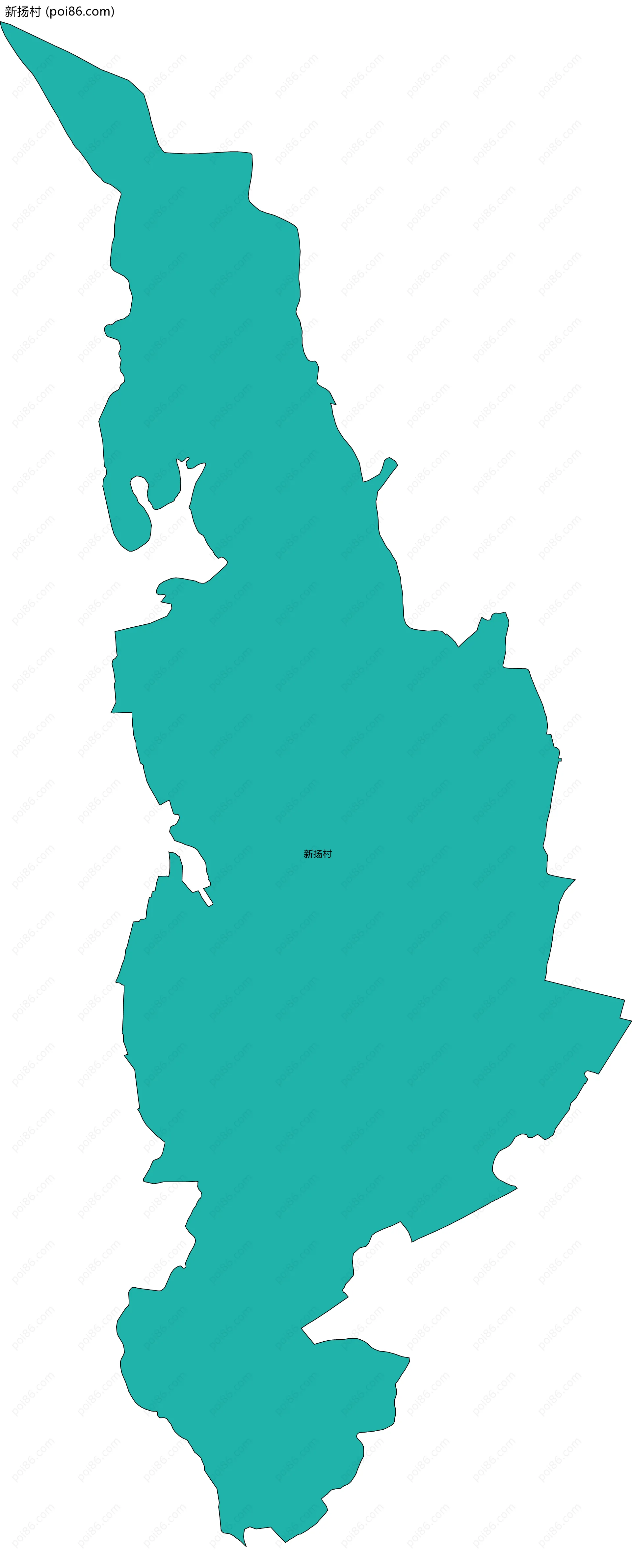 新扬村边界地图