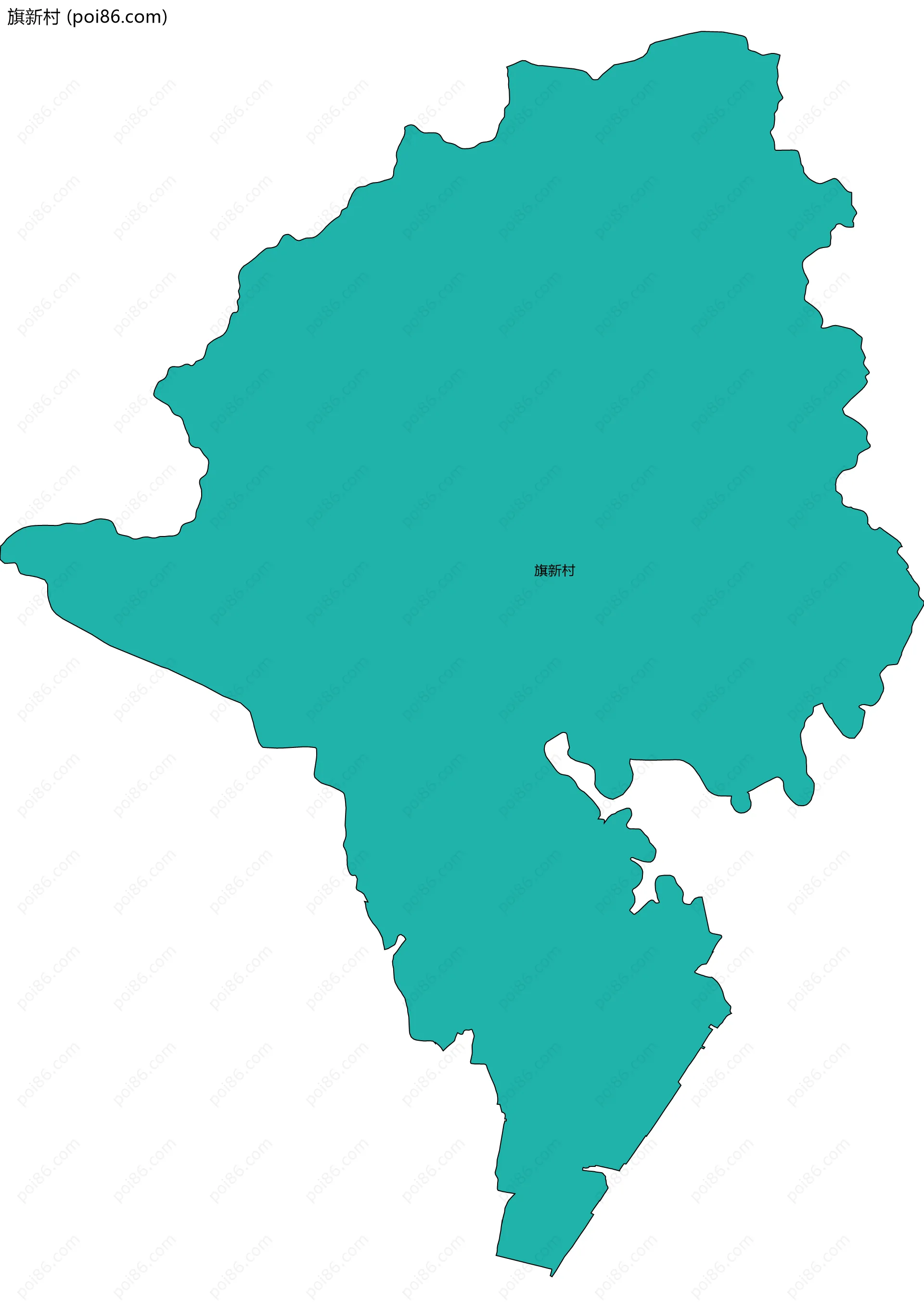 旗新村边界地图