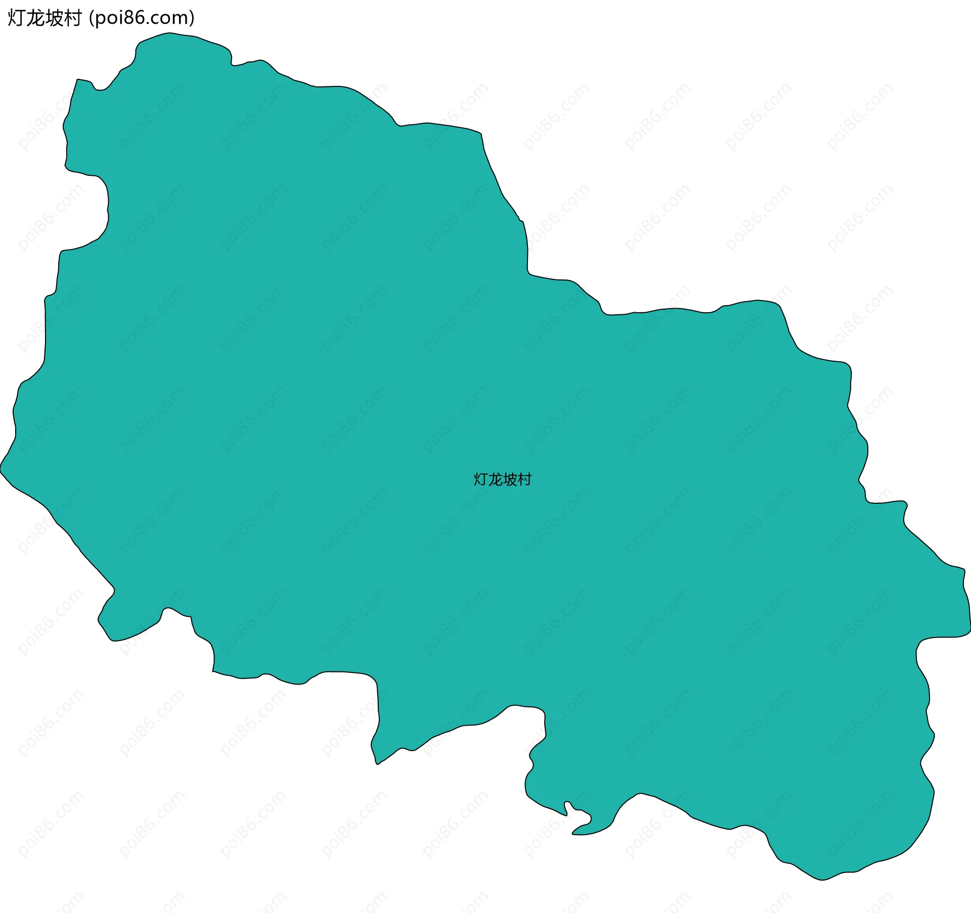 灯龙坡村边界地图