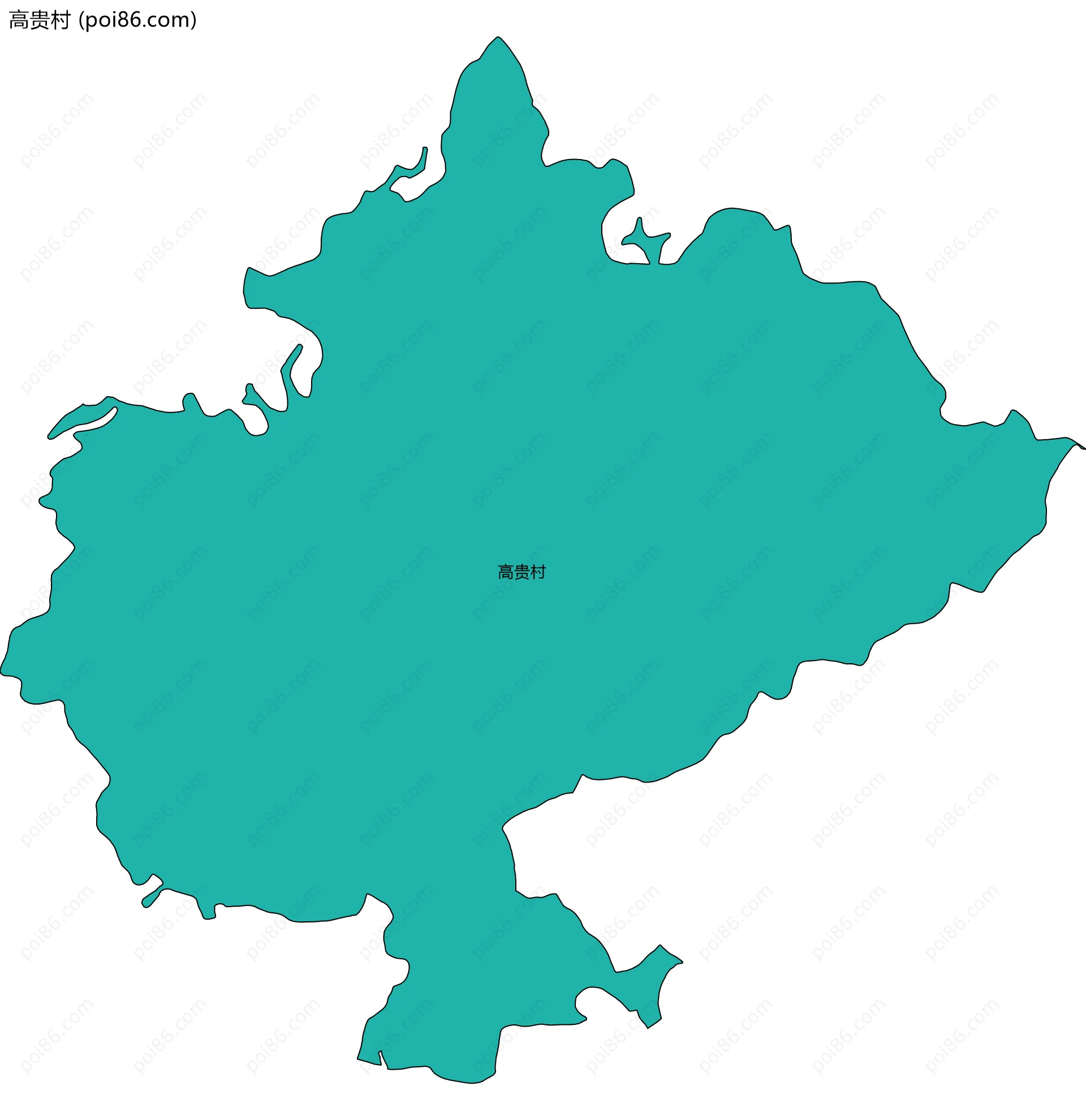 高贵村边界地图