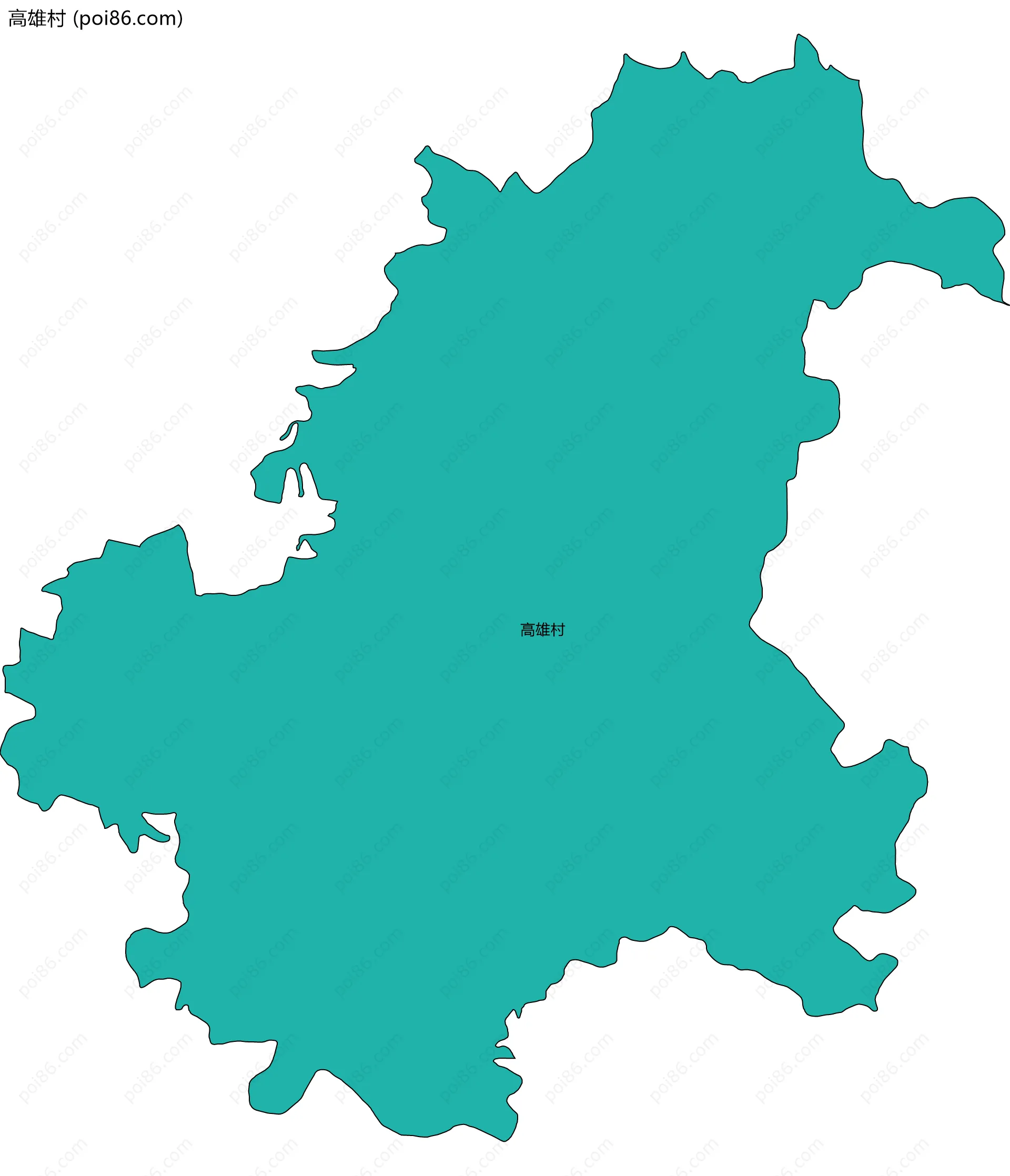 高雄村边界地图